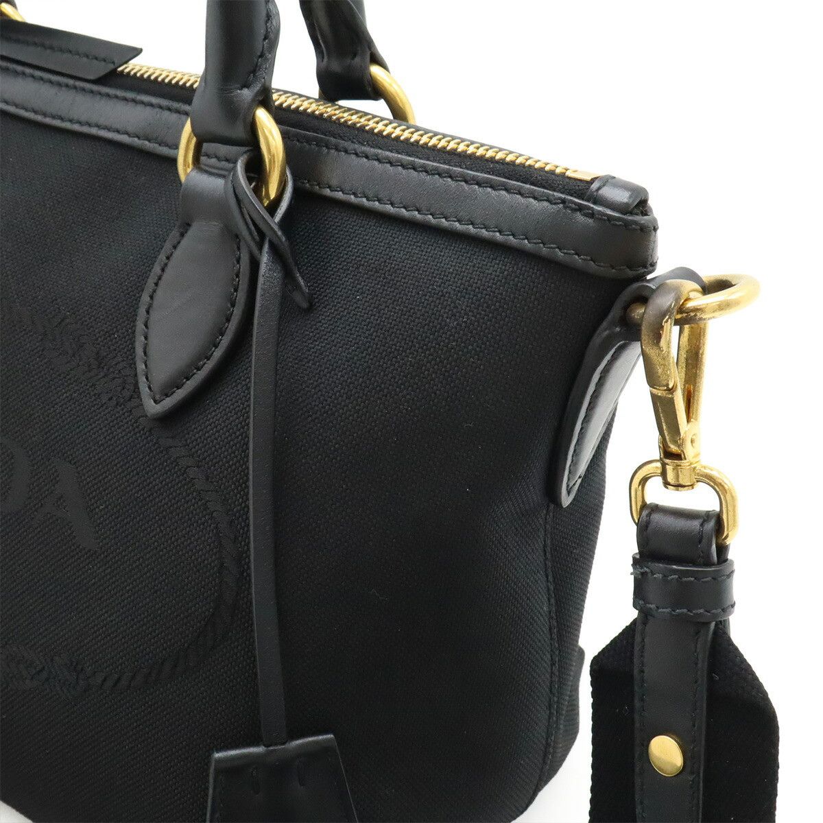 Prada Prada Prada 1BA111 Canvas Leather 2way Handbag Canvas Shoulder Bag 1BA111 Size ONE SIZE - 7 Thumbnail