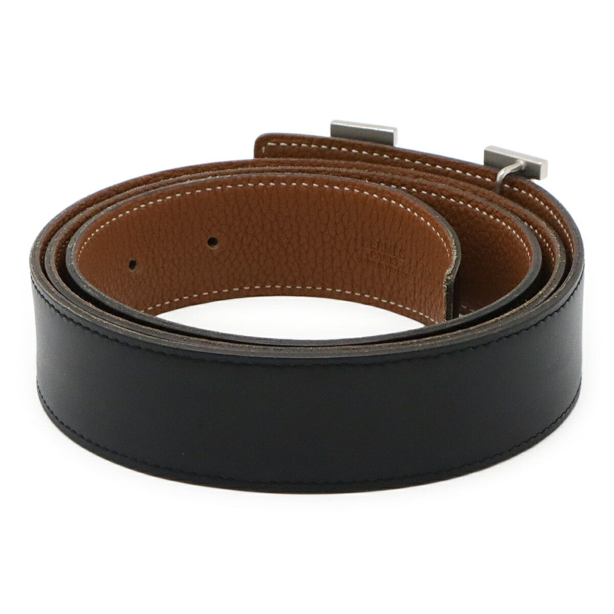 Hermes Hermes Hermes H Guilloche Leather Belt Leather Other Stamp K (2007) Size ONE SIZE - 2 Thumbnail