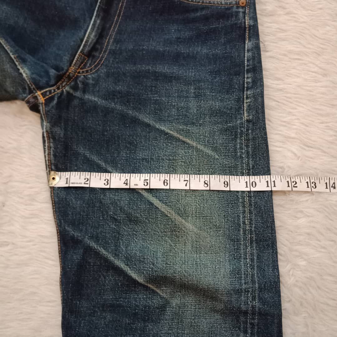 PHERROW'S WAIST CROPPED SELVEDGE DENIM LOT 452PZ W33 L38 TALON 42 ZIPPER Denim