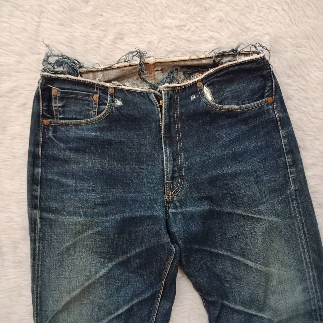 PHERROW'S WAIST CROPPED SELVEDGE DENIM LOT 452PZ W33 L38 TALON 42 ZIPPER Denim