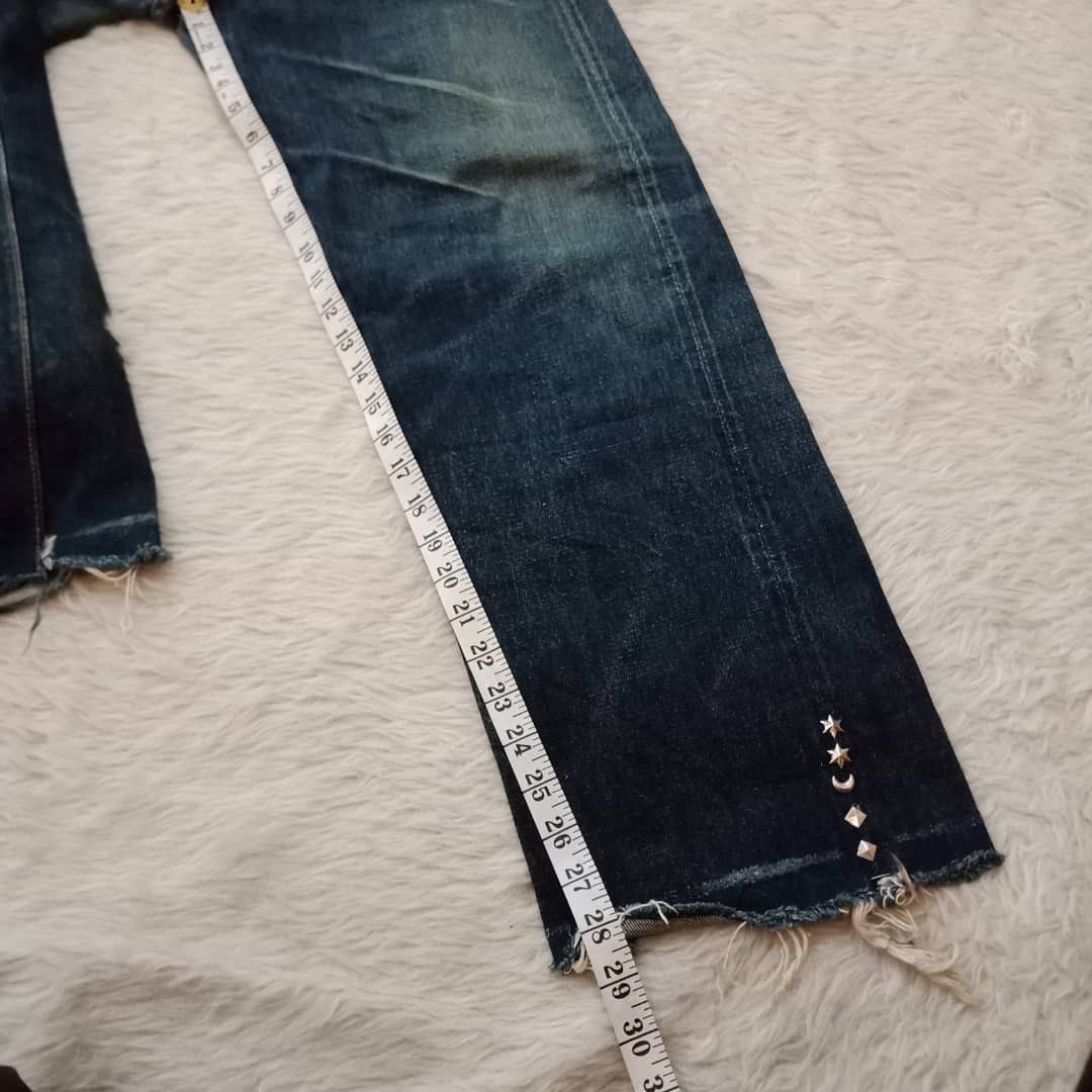 PHERROW'S WAIST CROPPED SELVEDGE DENIM LOT 452PZ W33 L38 TALON 42 ZIPPER Denim