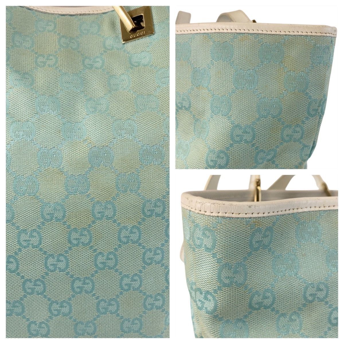 Gucci Gucci Gucci GG Canvas Leather 2way Tote Bag Canvas Shoulder Bag 002 1098 DUTY FREE for USA Size ONE SIZE - 8 Thumbnail