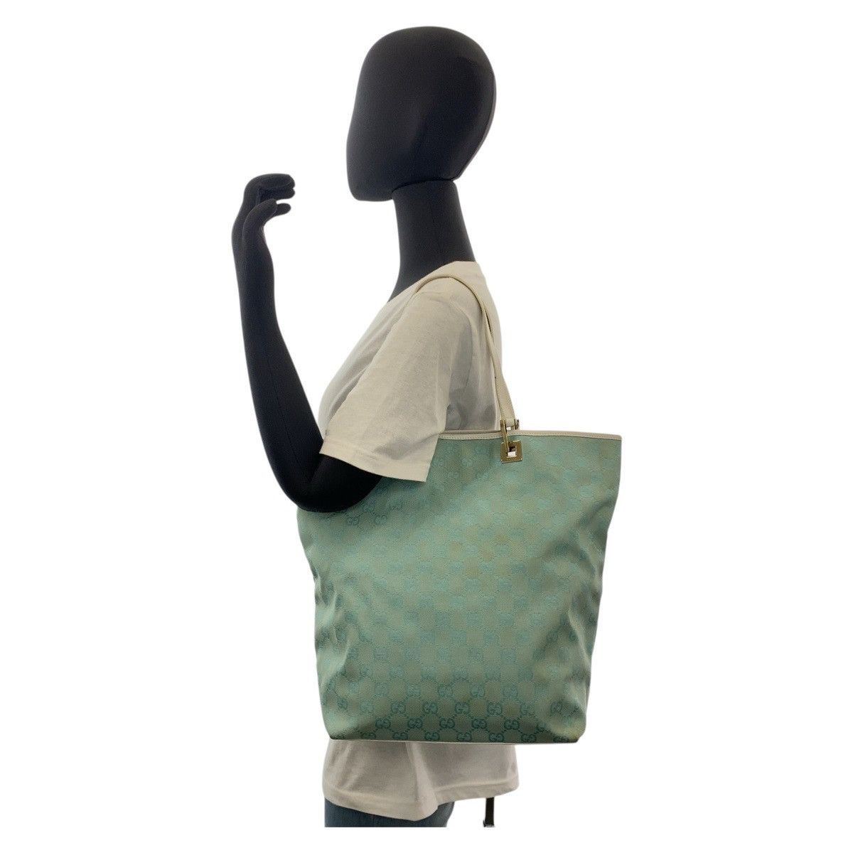 Gucci Gucci Gucci GG Canvas Leather 2way Tote Bag Canvas Shoulder Bag 002 1098 DUTY FREE for USA Size ONE SIZE - 9 Thumbnail
