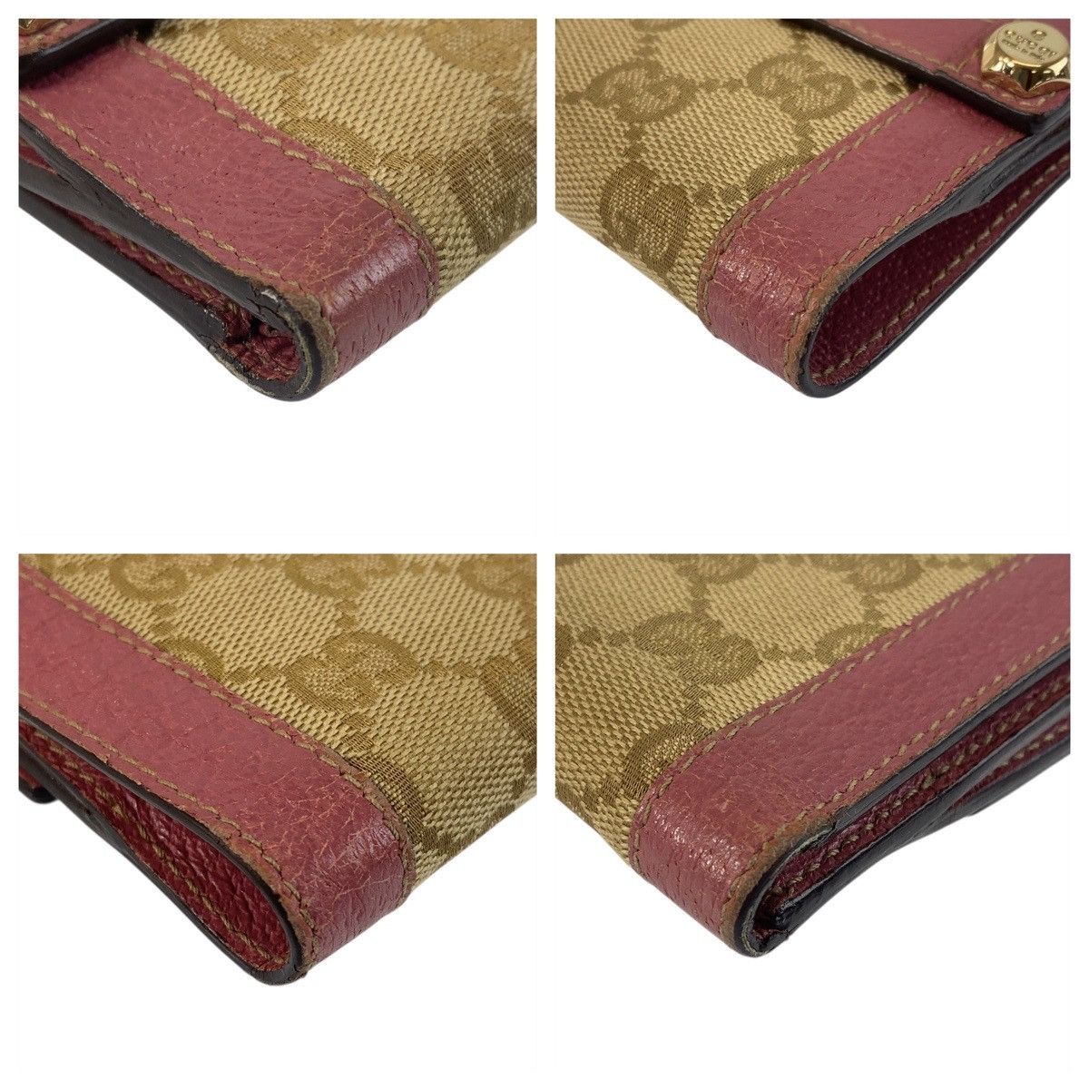 Gucci Gucci Gucci GG Canvas Leather Wallet Canvas Short Wallet 154117 DUTY FREE for USA Size ONE SIZE - 3 Thumbnail