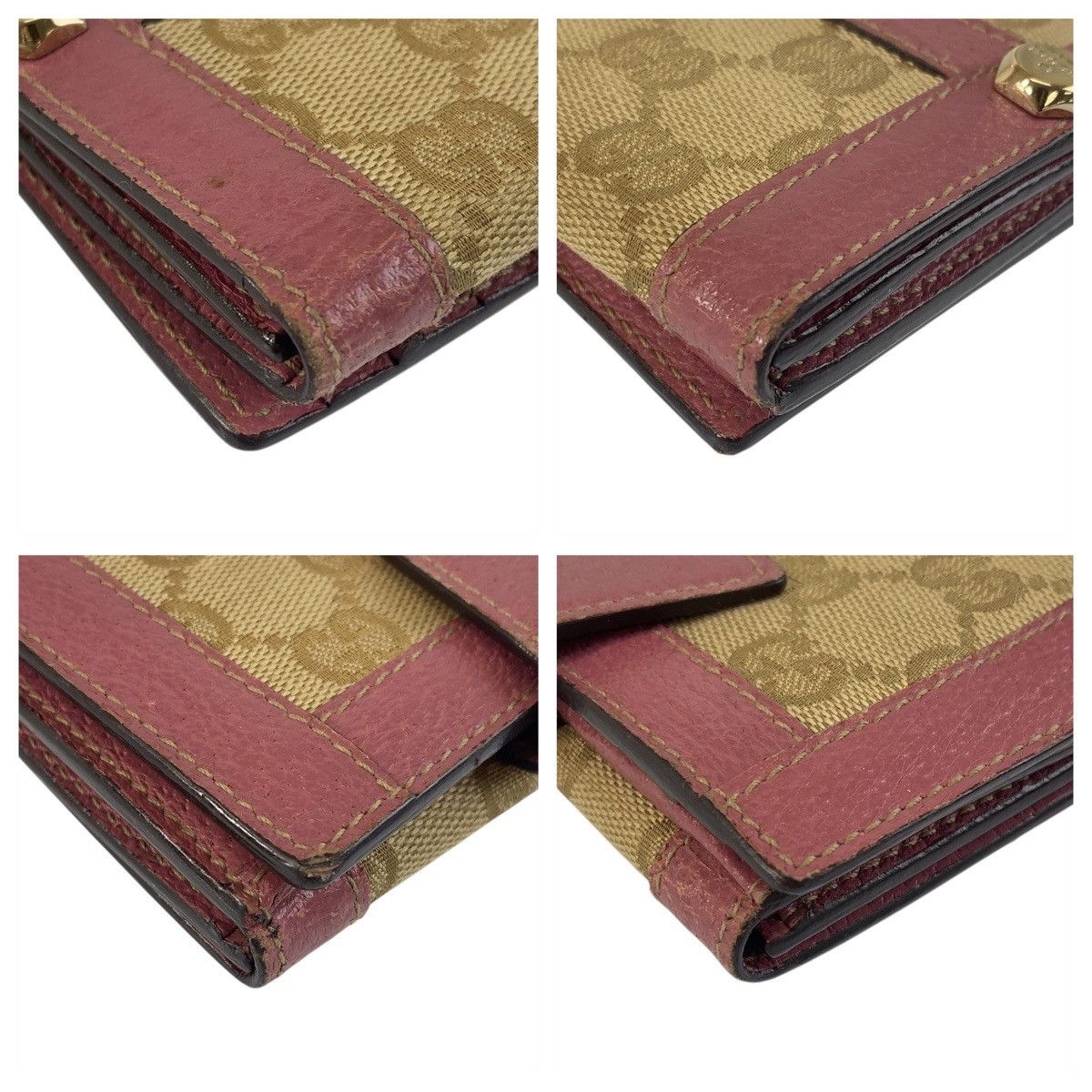 Gucci Gucci Gucci GG Canvas Leather Wallet Canvas Short Wallet 154117 DUTY FREE for USA Size ONE SIZE - 4 Thumbnail