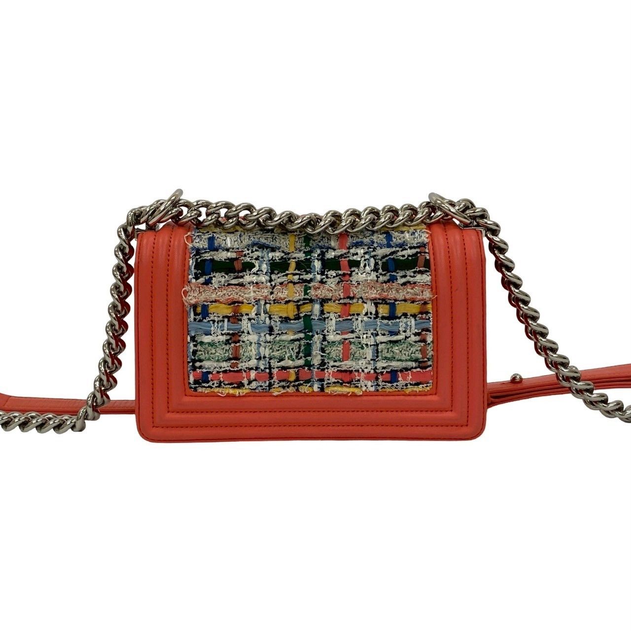 Chanel Chanel Chanel Boy Chanel Leather Tweed Shoulder Bag Leather Shoulder Bag Size ONE SIZE - 4 Thumbnail