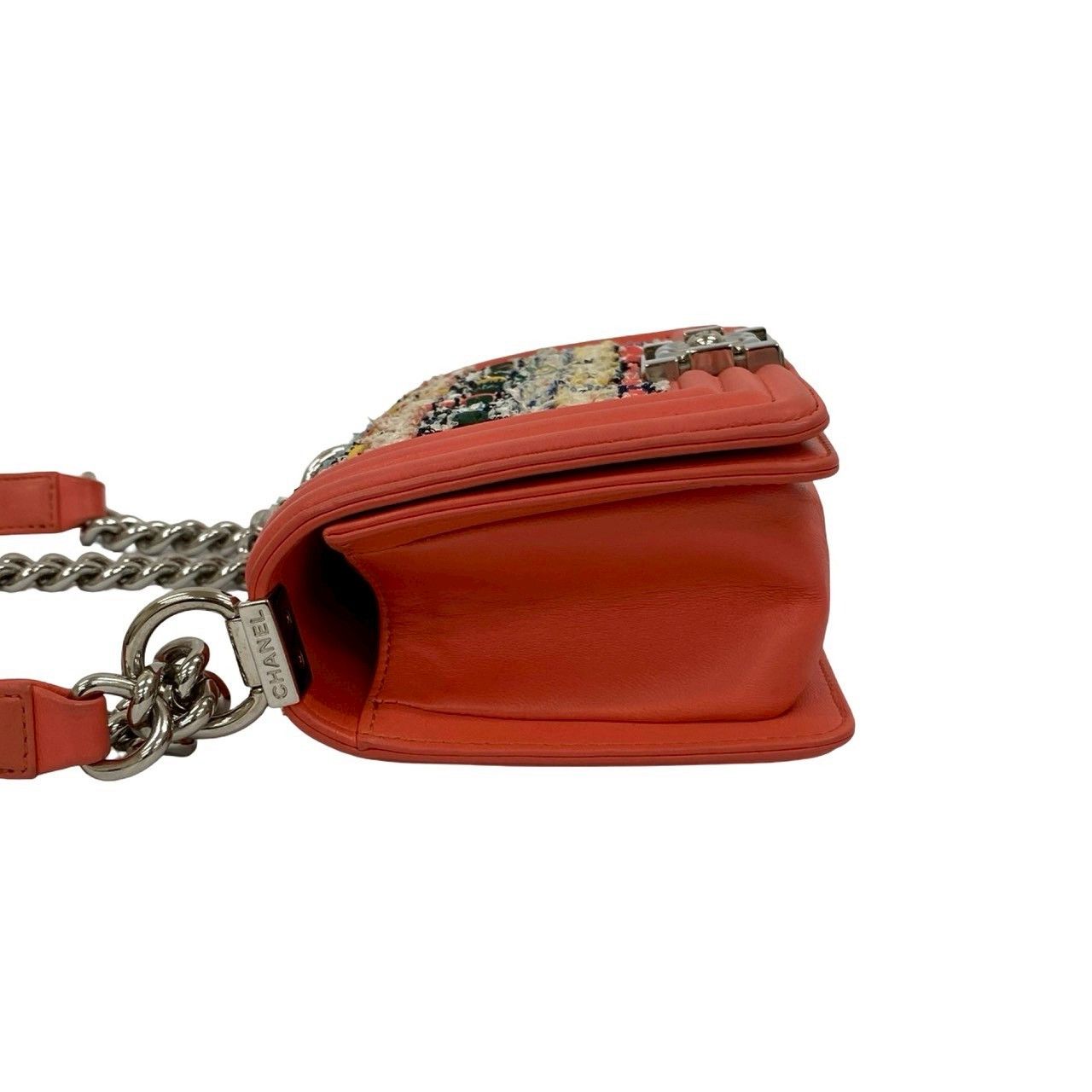 Chanel Chanel Chanel Boy Chanel Leather Tweed Shoulder Bag Leather Shoulder Bag Size ONE SIZE - 6 Thumbnail
