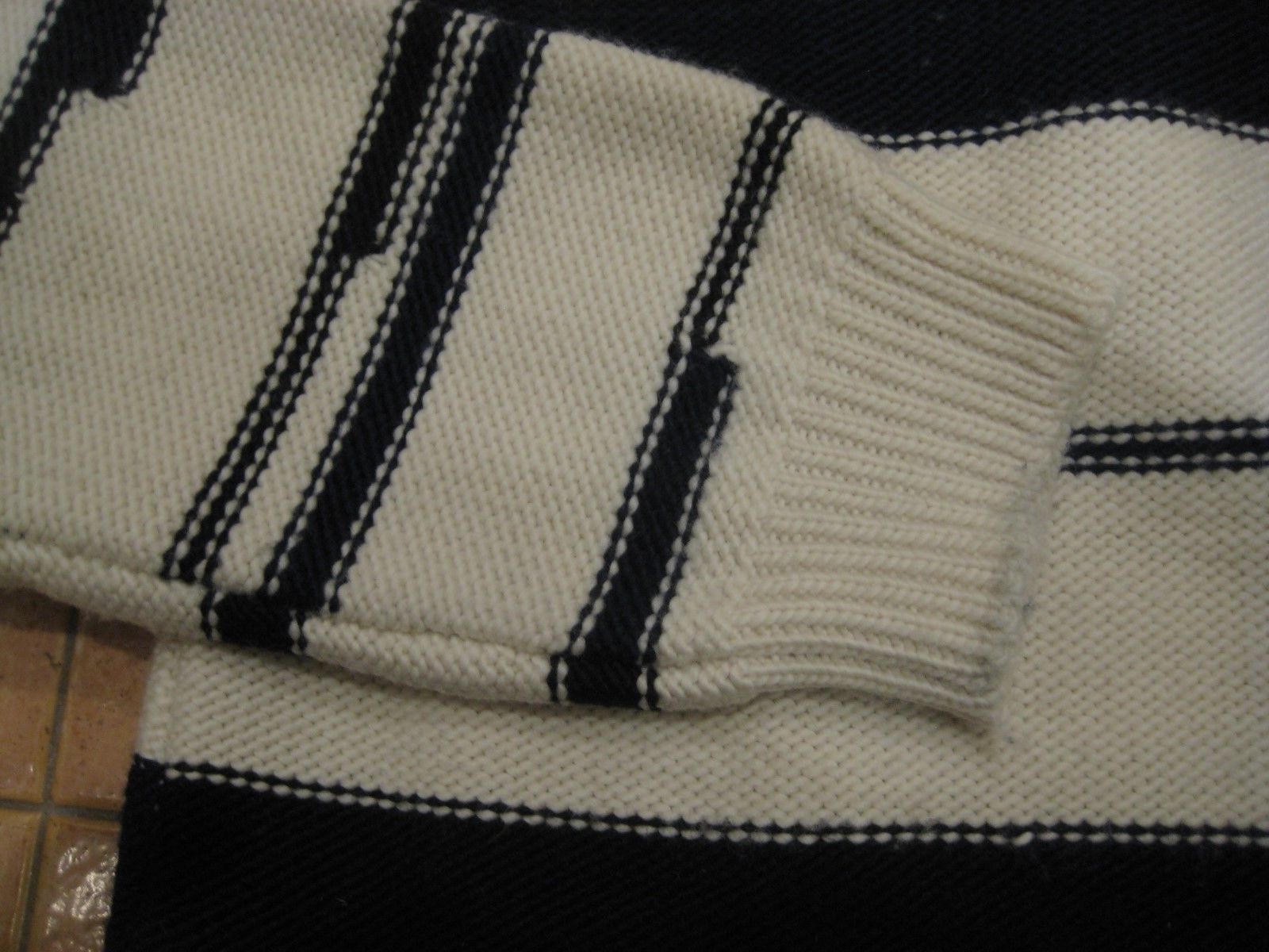 Yigal Azrouel 100% Merino Pixel Distortion in blue/ white Size S-M $350 Size US S / EU 44-46 / 1 - 3 Thumbnail