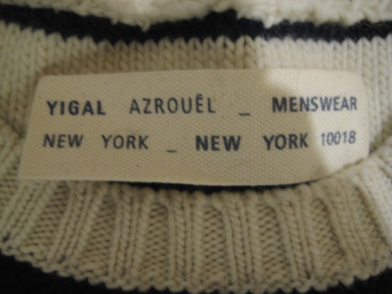 Yigal Azrouel 100% Merino Pixel Distortion in blue/ white Size S-M $350 Size US S / EU 44-46 / 1 - 5 Thumbnail