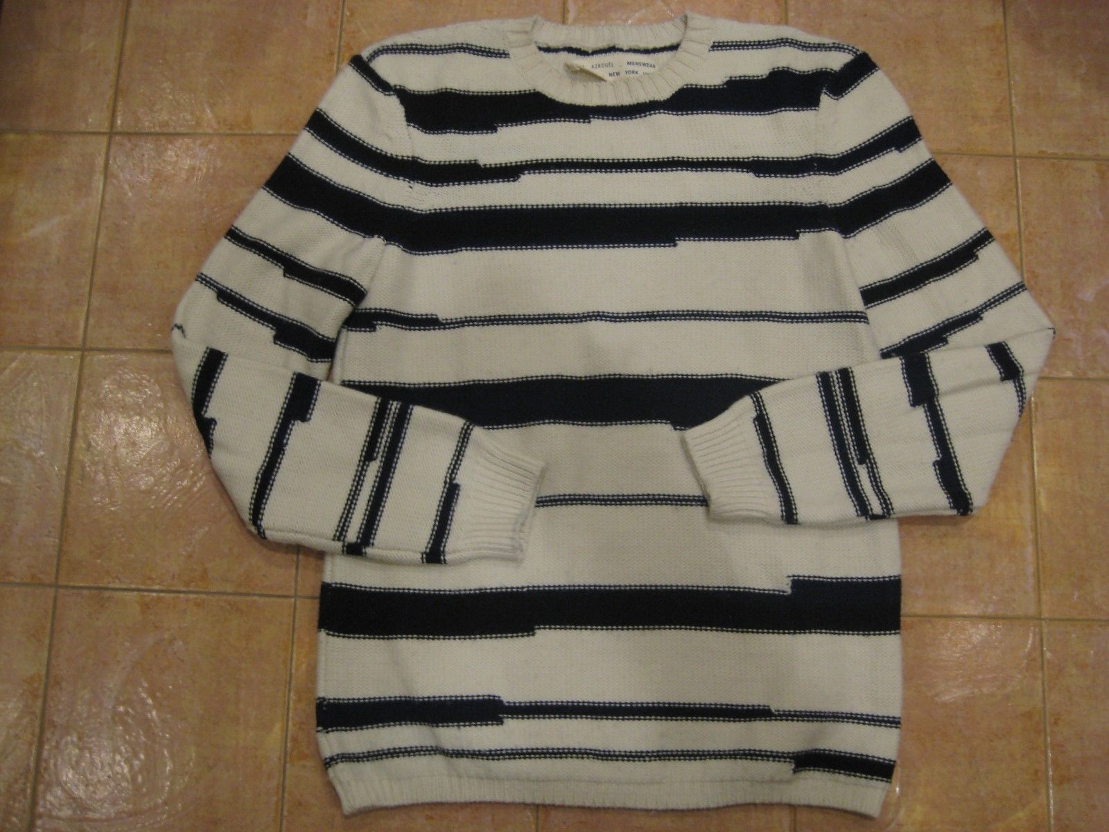 Yigal Azrouel 100% Merino Pixel Distortion in blue/ white Size S-M $350 Size US S / EU 44-46 / 1 - 1 Thumbnail