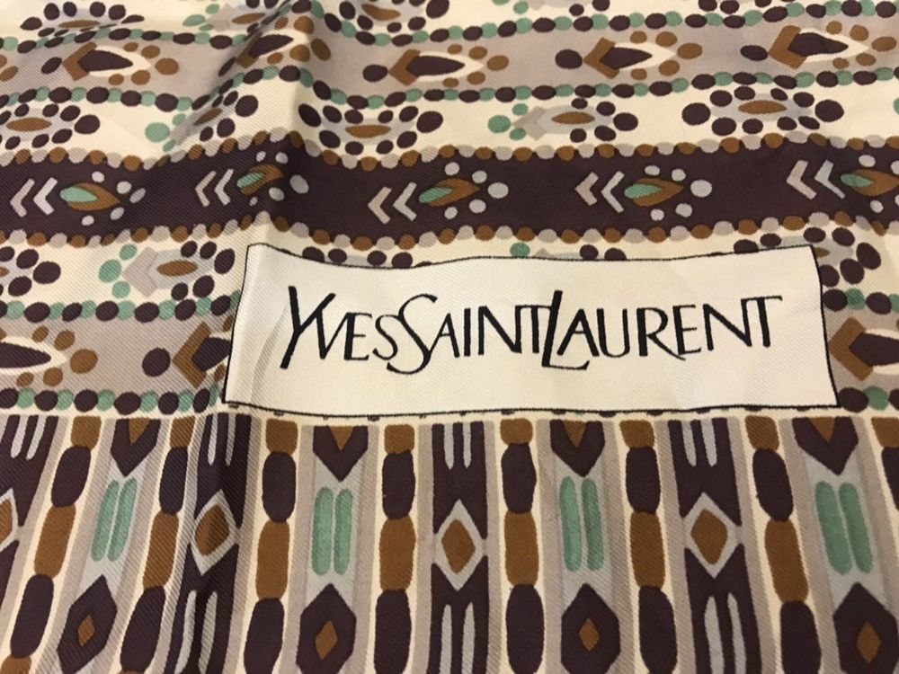 Yves Saint Laurent Yves Saint Laurent Silk Scarf Size ONE SIZE - 2 Thumbnail