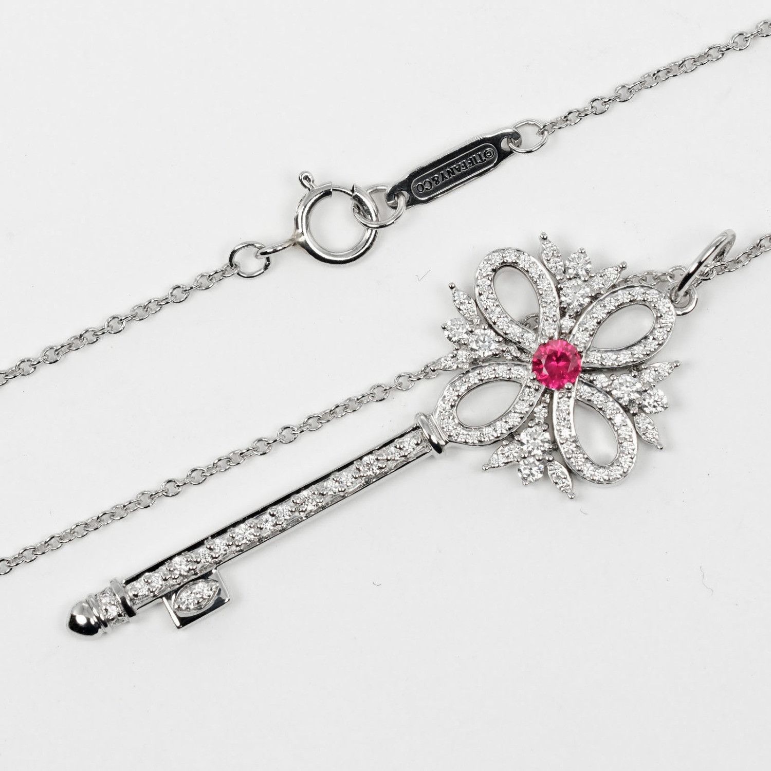 Tiffany & Co. Tiffany & Co. Tiffany Victoria Key Pt950 Platinum Necklace Metal Necklace Size ONE SIZE - 8 Thumbnail