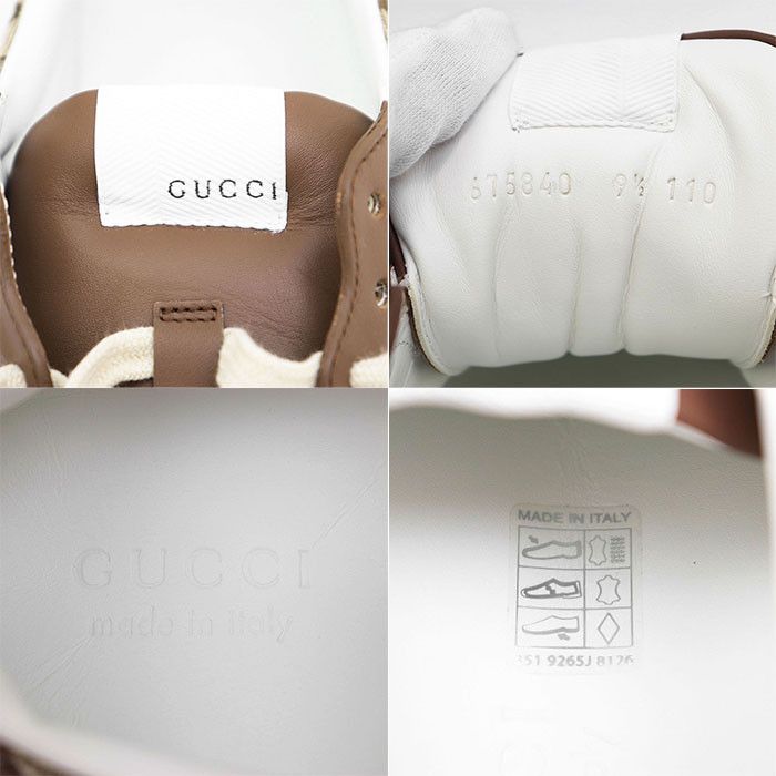 Gucci Gucci Gucci GG Canvas Leather Sneakers Leather Shoes 675840 Size ONE SIZE - 9 Thumbnail