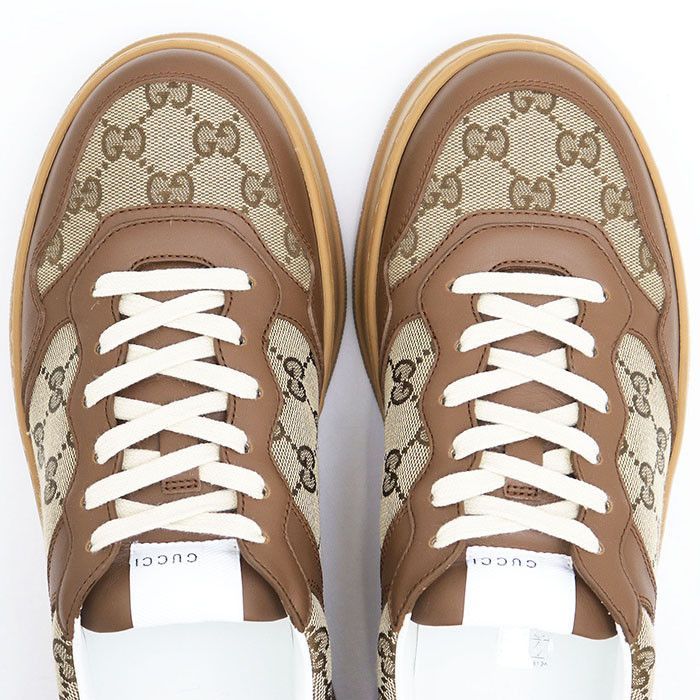 Gucci Gucci Gucci GG Canvas Leather Sneakers Leather Shoes 675840 Size ONE SIZE - 11 Thumbnail