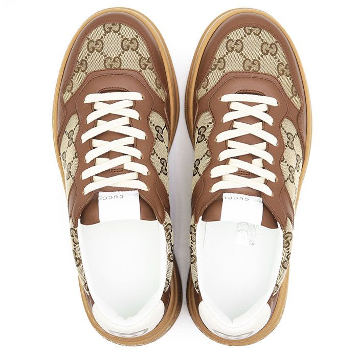 Gucci Gucci Gucci GG Canvas Leather Sneakers Leather Shoes 675840 Size ONE SIZE - 6 Thumbnail