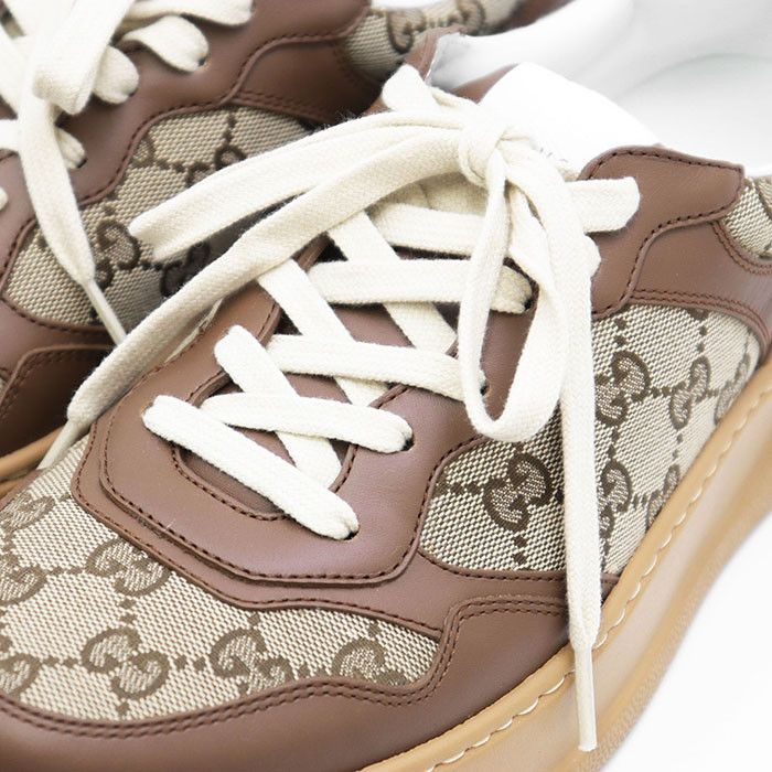 Gucci Gucci Gucci GG Canvas Leather Sneakers Leather Shoes 675840 Size ONE SIZE - 2 Thumbnail