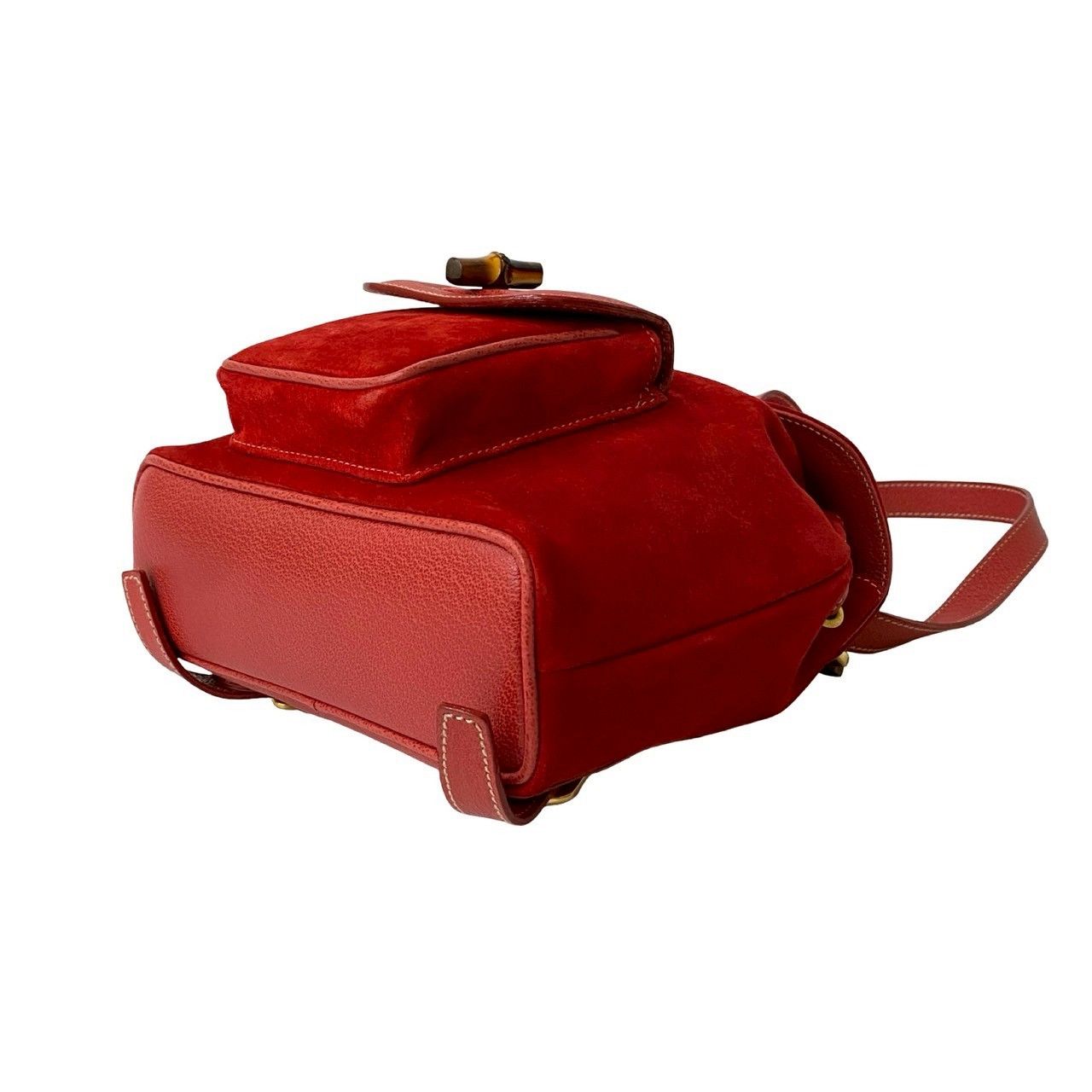 Gucci Gucci Gucci Bamboo Suede Leather Backpack Suede Backpack Size ONE SIZE - 9 Thumbnail