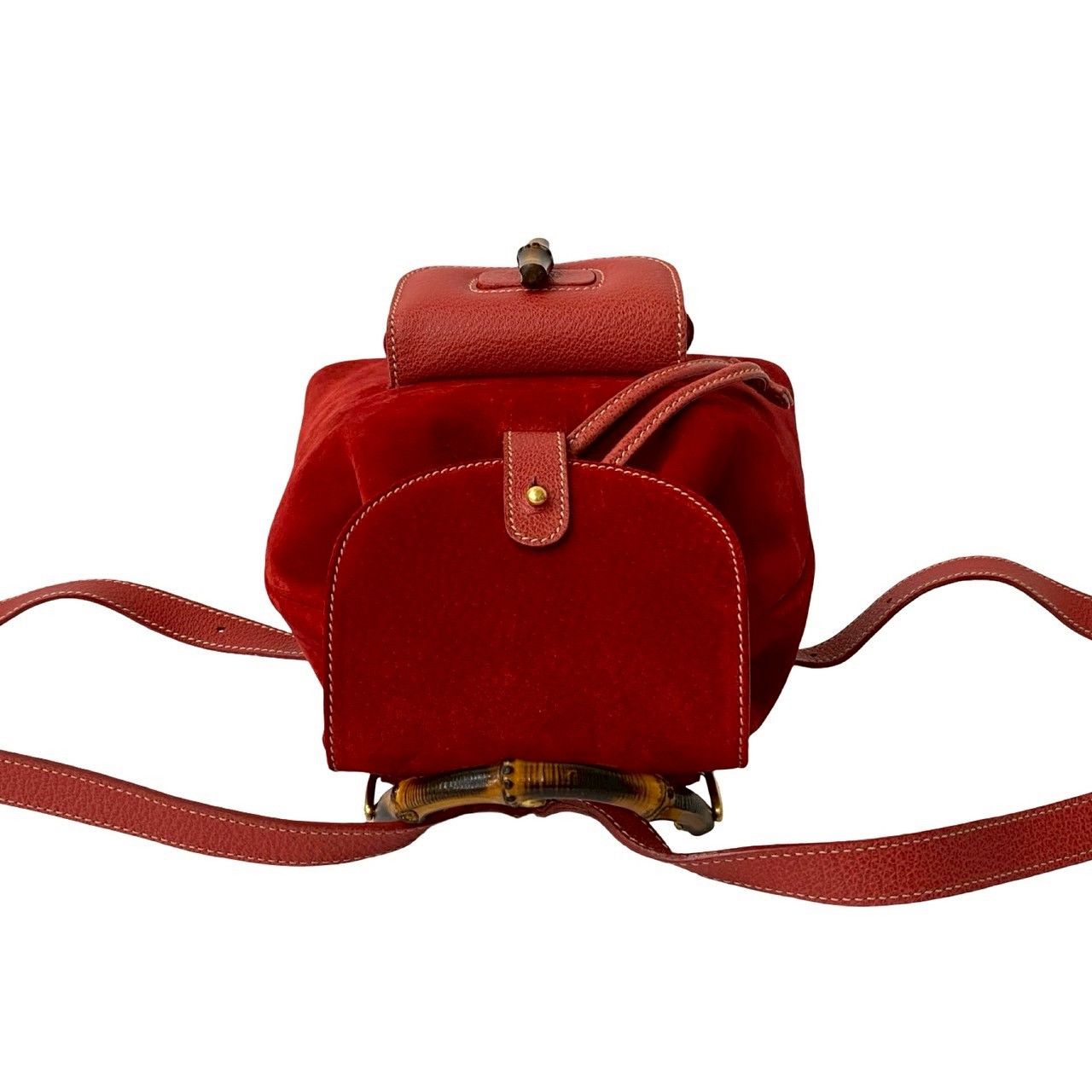 Gucci Gucci Gucci Bamboo Suede Leather Backpack Suede Backpack Size ONE SIZE - 5 Thumbnail
