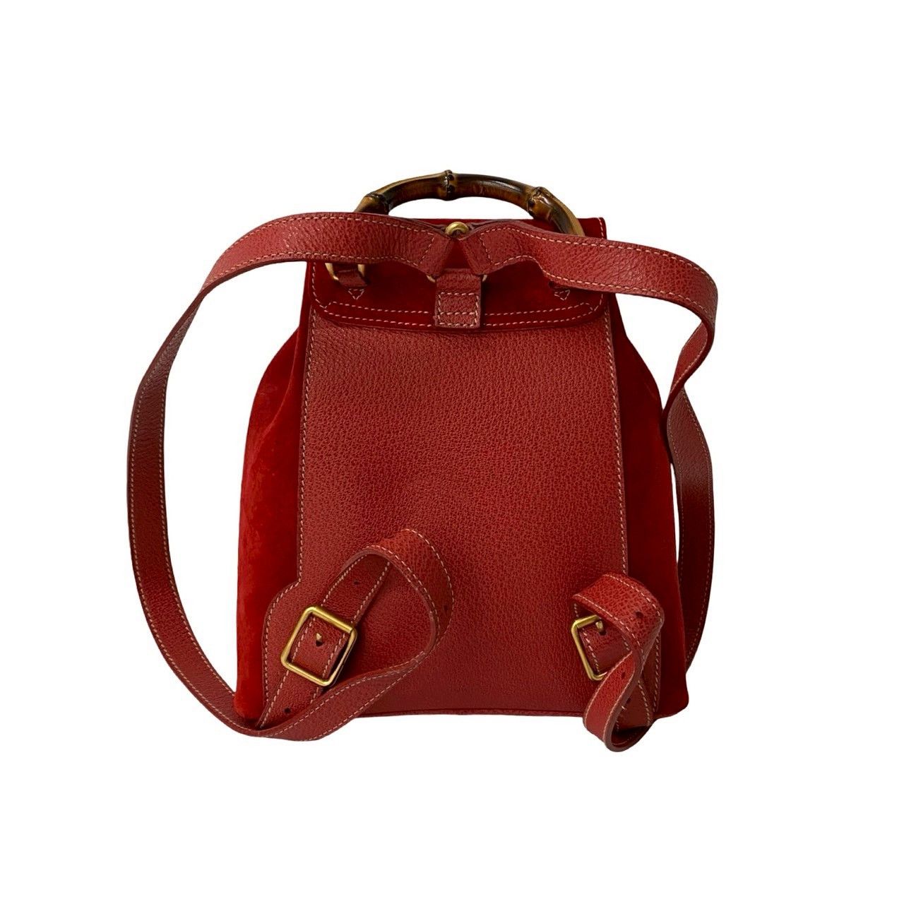 Gucci Gucci Gucci Bamboo Suede Leather Backpack Suede Backpack Size ONE SIZE - 4 Thumbnail
