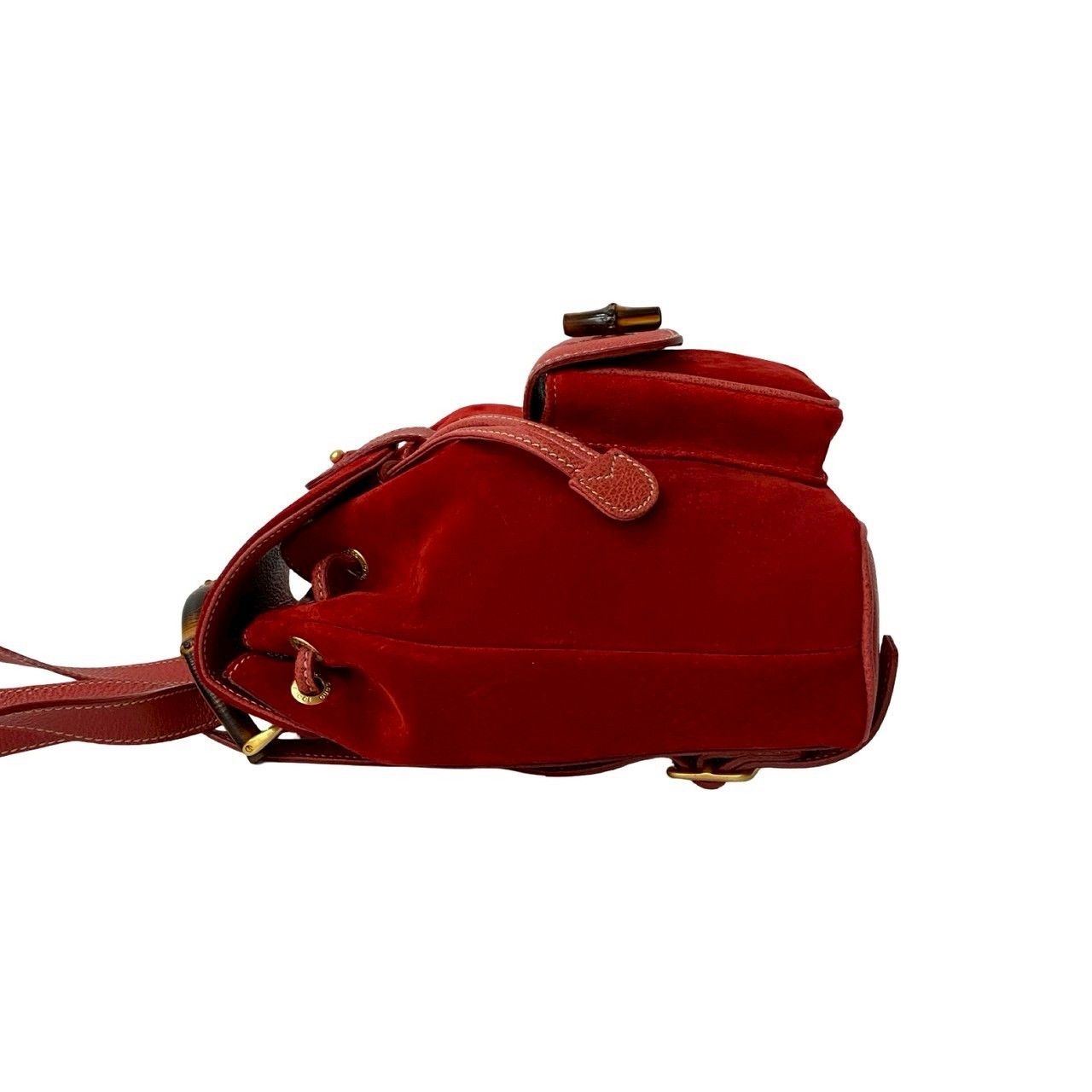 Gucci Gucci Gucci Bamboo Suede Leather Backpack Suede Backpack Size ONE SIZE - 6 Thumbnail
