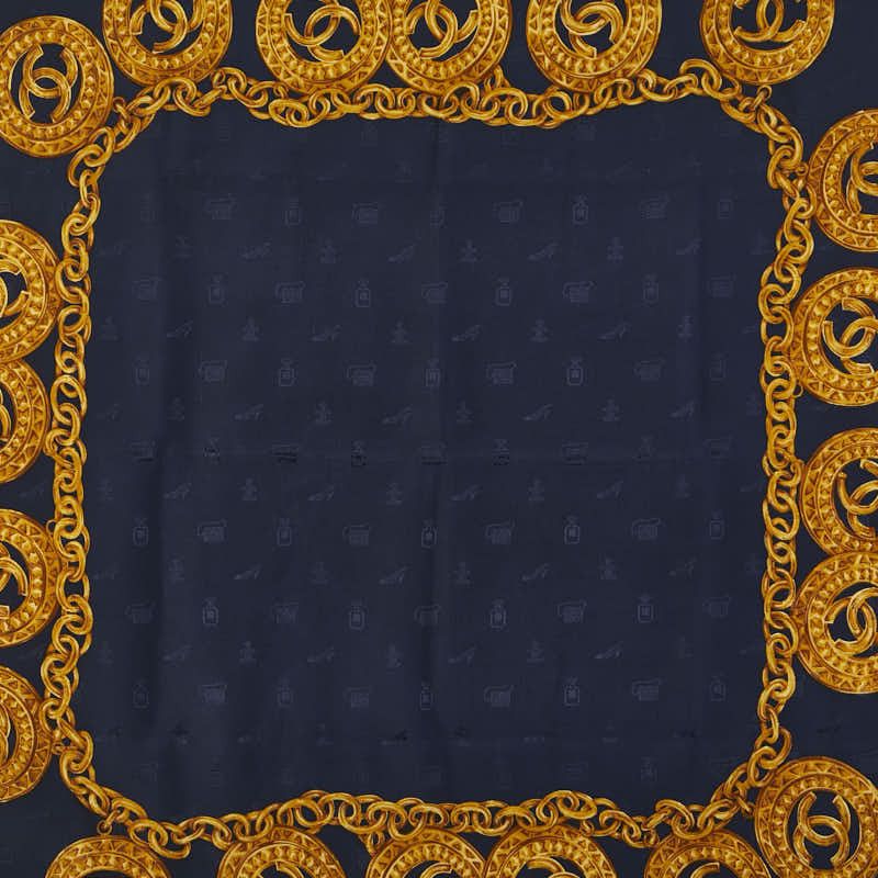 Chanel Chanel Chanel Coco Mark Round Chain Silk Scarf Others Scarf Size ONE SIZE - 2 Thumbnail
