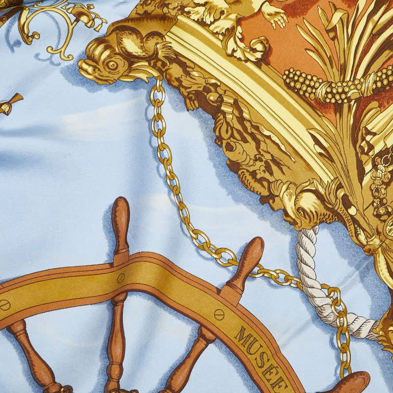 Hermes Hermes Hermes BATEAU A VAPEUR DE JOUFFROY DABBANS 1784 Silk Scarf Others Scarf Size ONE SIZE - 4 Thumbnail