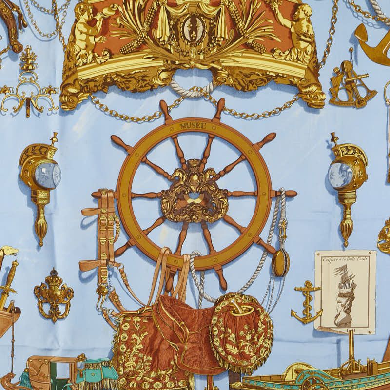 Hermes Hermes Hermes BATEAU A VAPEUR DE JOUFFROY DABBANS 1784 Silk Scarf Others Scarf Size ONE SIZE - 2 Thumbnail