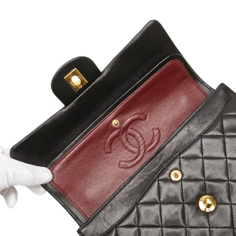 Chanel Chanel Chanel Matelasse 23 Double Flap Lambskin Shoulder Bag Leather Shoulder Bag Size ONE SIZE - 7 Thumbnail