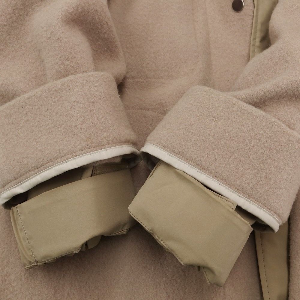 Other Other O0u O0u × Yoshiko Hitotsuyama Wool Nylon 2way Coat Leather Outerwear Size ONE SIZE - 8 Thumbnail
