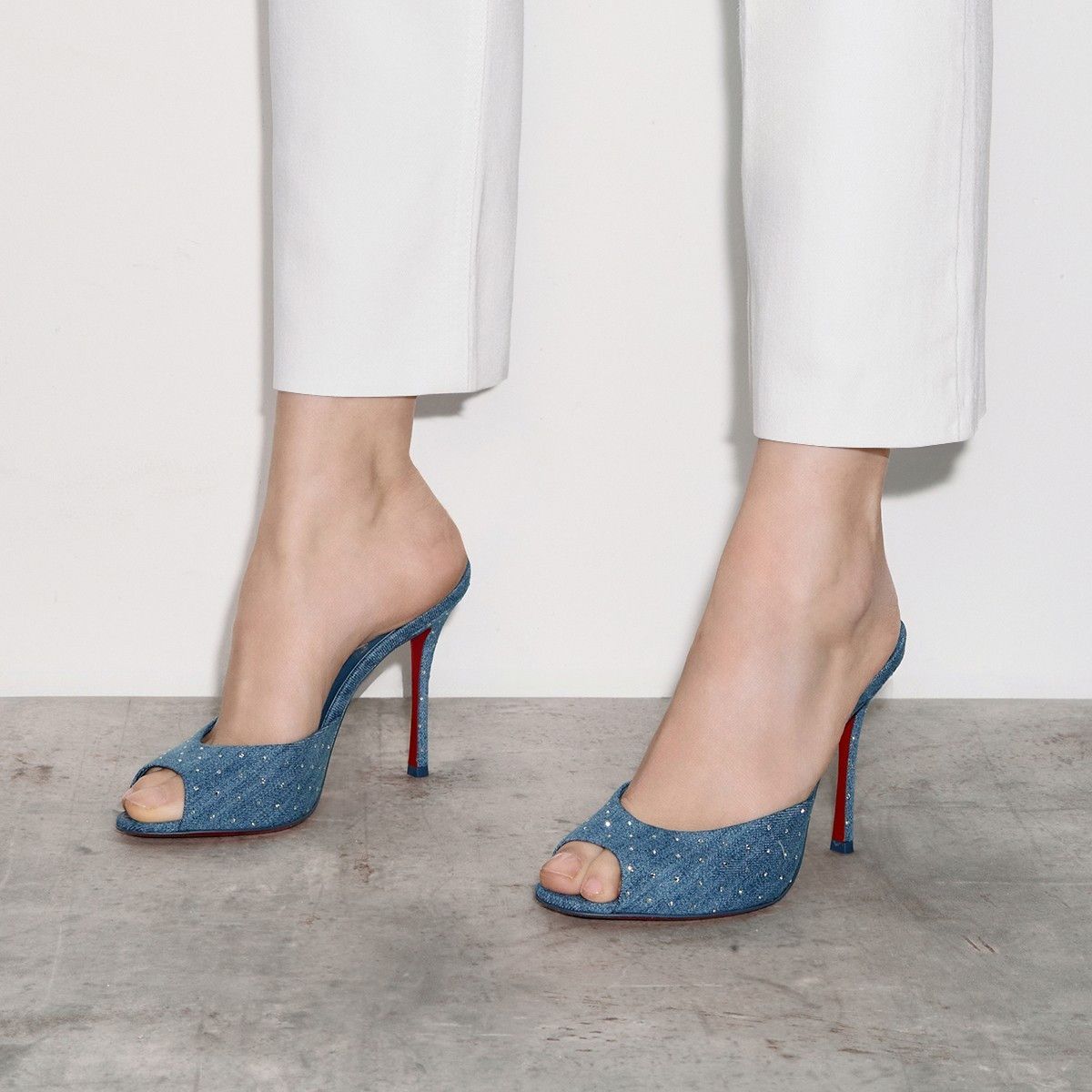 Christian Louboutin me dolly plum strass Size US 7 / IT 37 - 2 Thumbnail