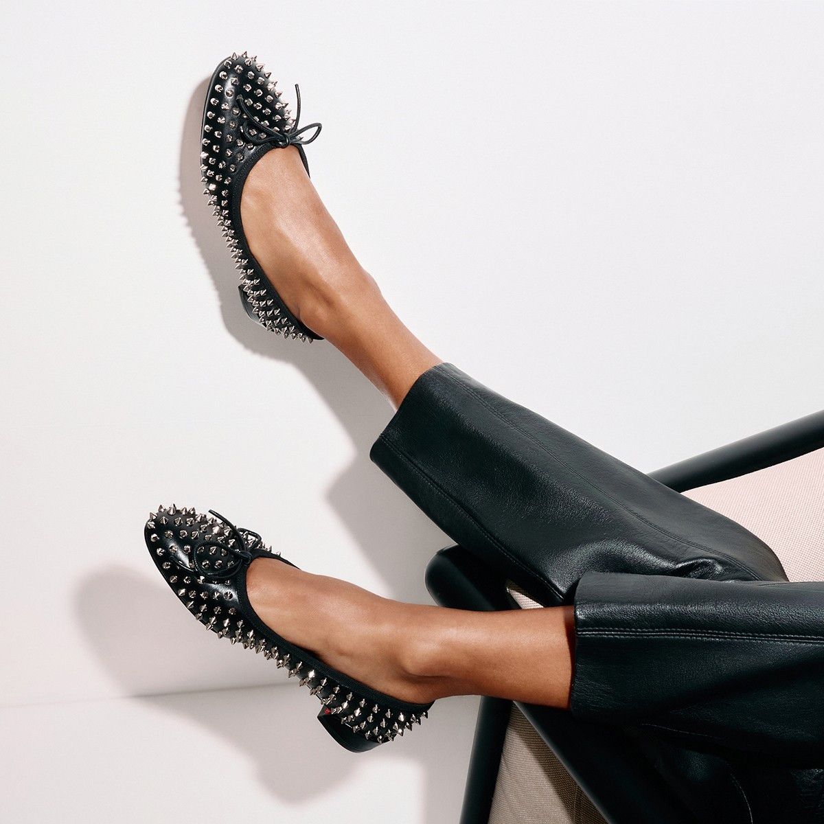 Christian Louboutin sweetie jane spikes black Size US 7 / IT 37 - 2 Thumbnail