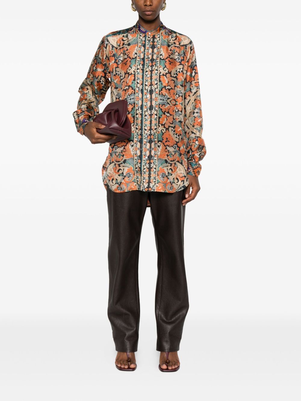 Pierre-Louis Mascia PRINTED SILK SHIRT Size S / US 4 / IT 40 - 3 Thumbnail