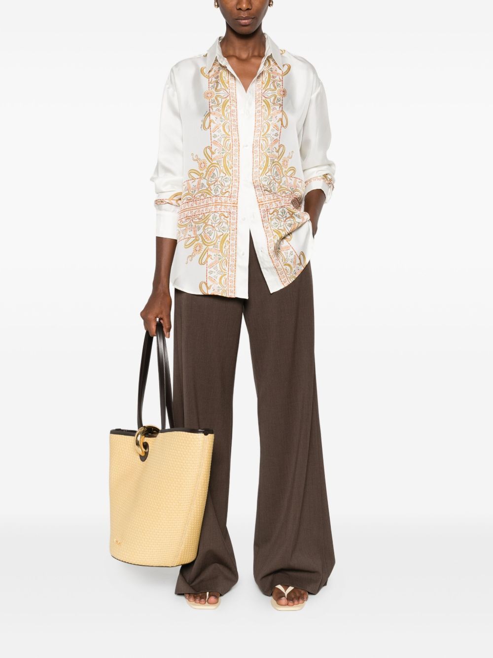 Pierre-Louis Mascia EMBROIDERED SILK SHIRT Size S / US 4 / IT 40 - 4 Thumbnail