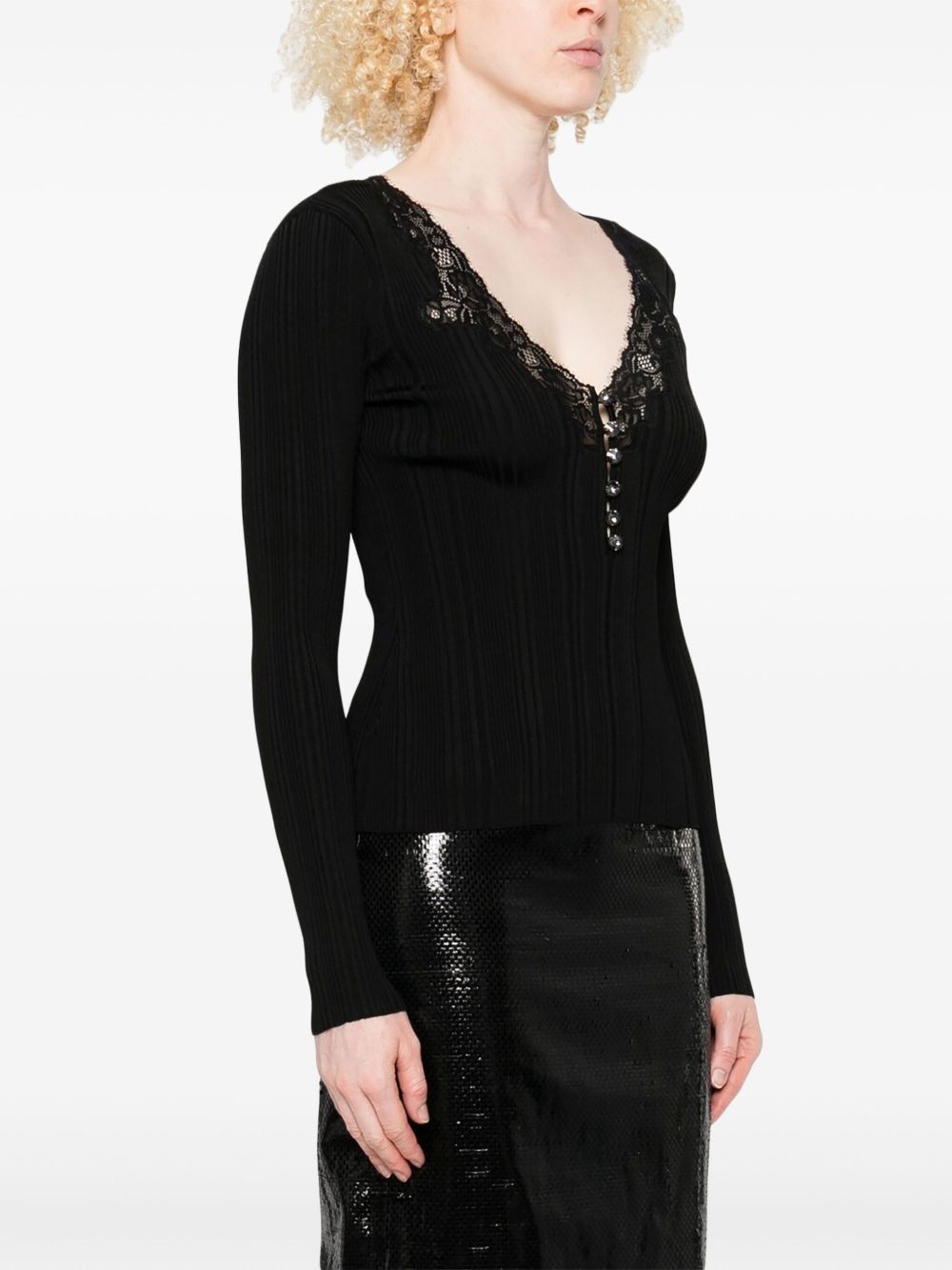 Self-Portrait V-NECKED SWEATER Size M / US 6-8 / IT 42-44 - 5 Thumbnail