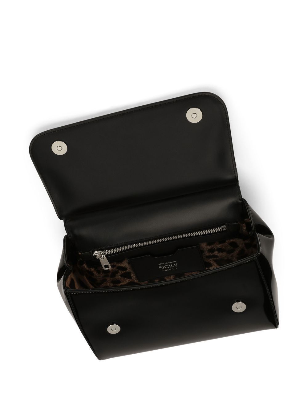 Dolce & Gabbana SICLY LARGE SHINY LEATHER HANDBAG Size ONE SIZE - 3 Thumbnail