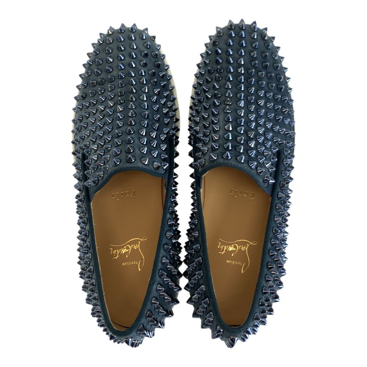 Christian Louboutin Christian Louboutin Christian Louboutin Studs Suede Slip-on Sneakers Suede Shoes DUTY FREE for USA Size ONE SIZE - 4 Thumbnail