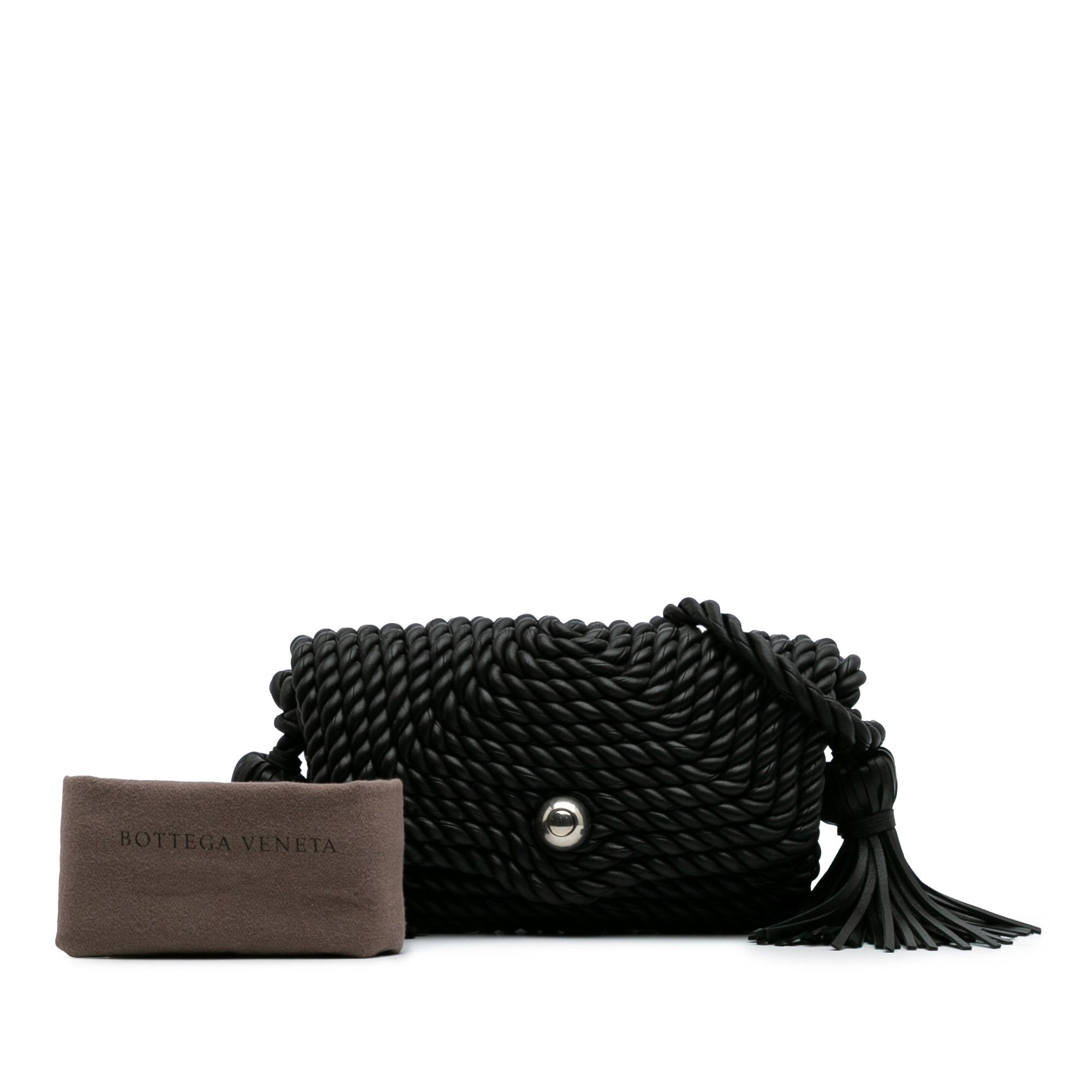 Bottega Veneta Bottega Veneta Lambskin Torchon Classic Tasseled Twisted Crossbody Size ONE SIZE - 10 Thumbnail