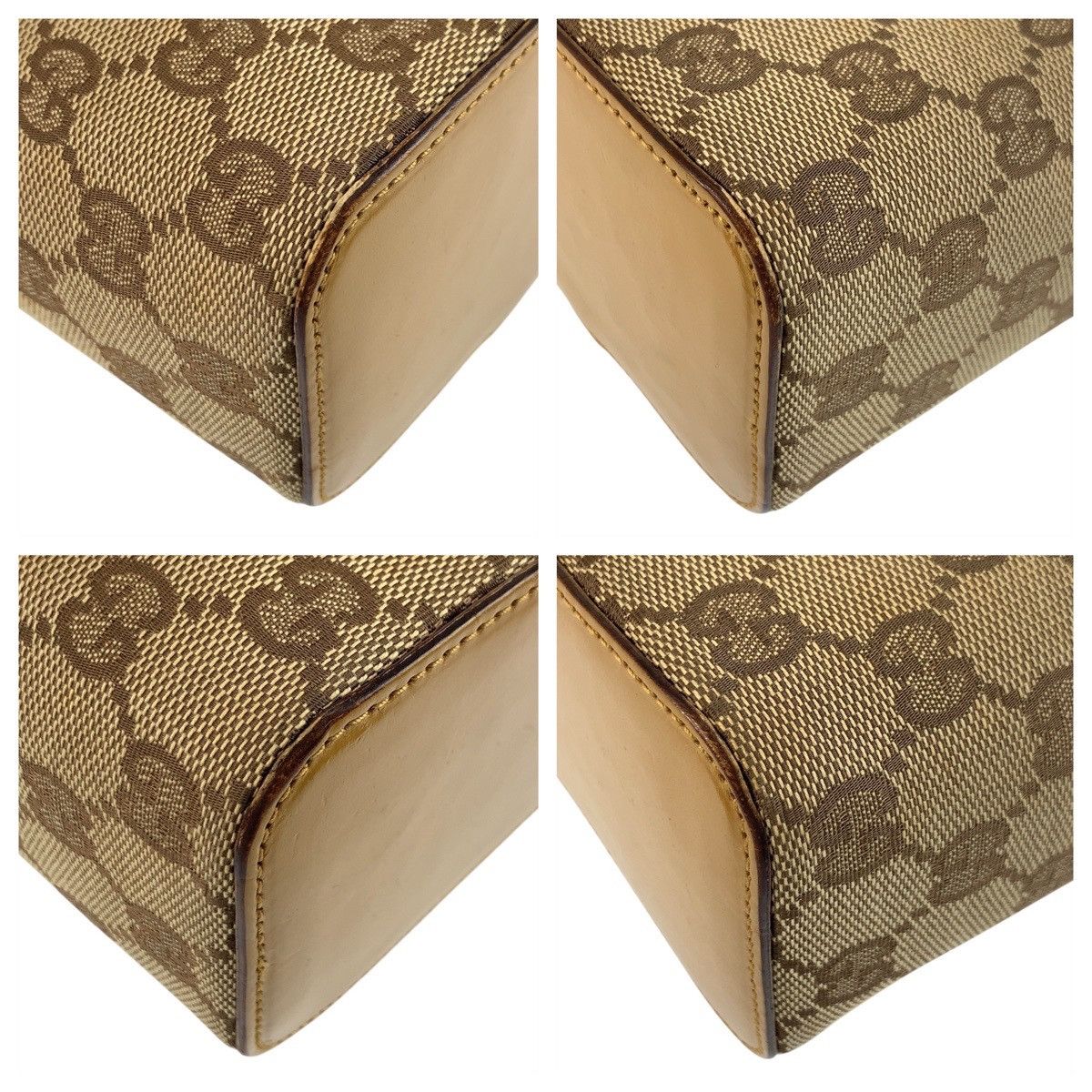 Gucci Gucci Gucci GG Canvas Leather Handbag Canvas Vanity Bag 039 1051 Size ONE SIZE - 3 Thumbnail