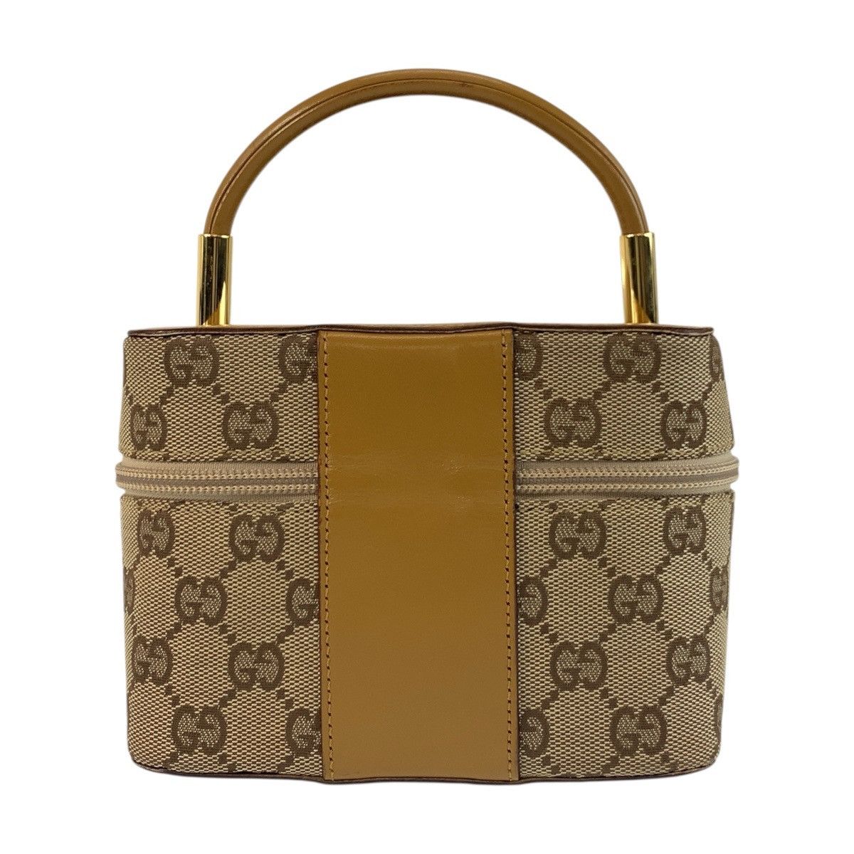 Gucci Gucci Gucci GG Canvas Leather Handbag Canvas Vanity Bag 039 1051 Size ONE SIZE - 2 Thumbnail