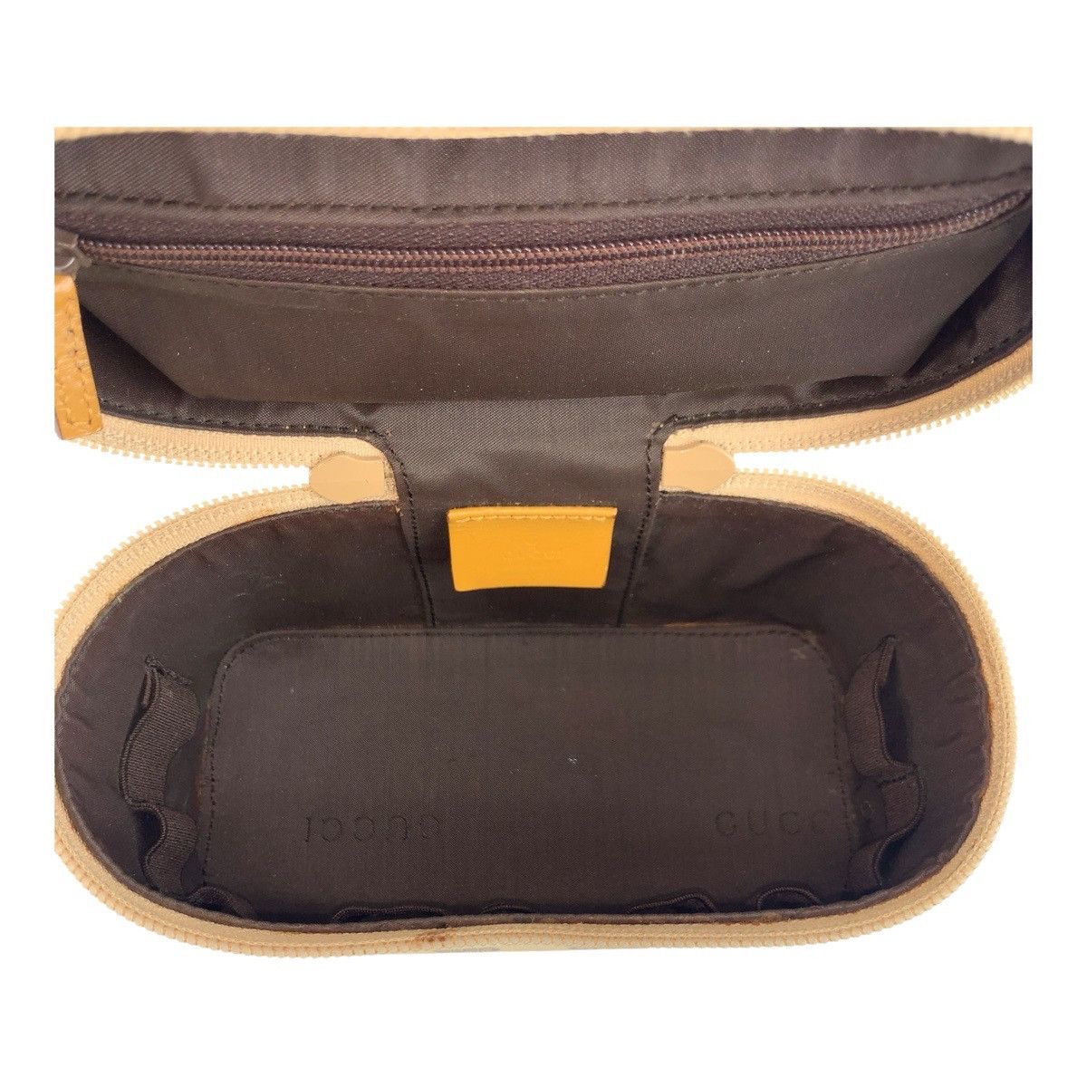 Gucci Gucci Gucci GG Canvas Leather Handbag Canvas Vanity Bag 039 1051 Size ONE SIZE - 8 Thumbnail