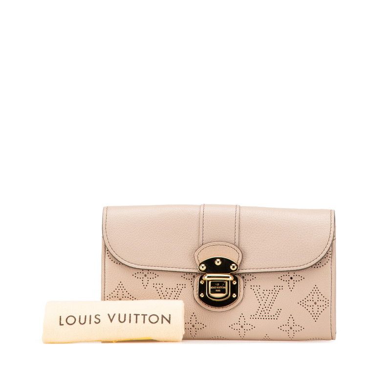 Louis Vuitton Louis Vuitton Louis Vuitton Portefeuille Iris Monogram Mahina Long Wallet Leather Long Wallet M58139 Size ONE SIZE - 13 Thumbnail