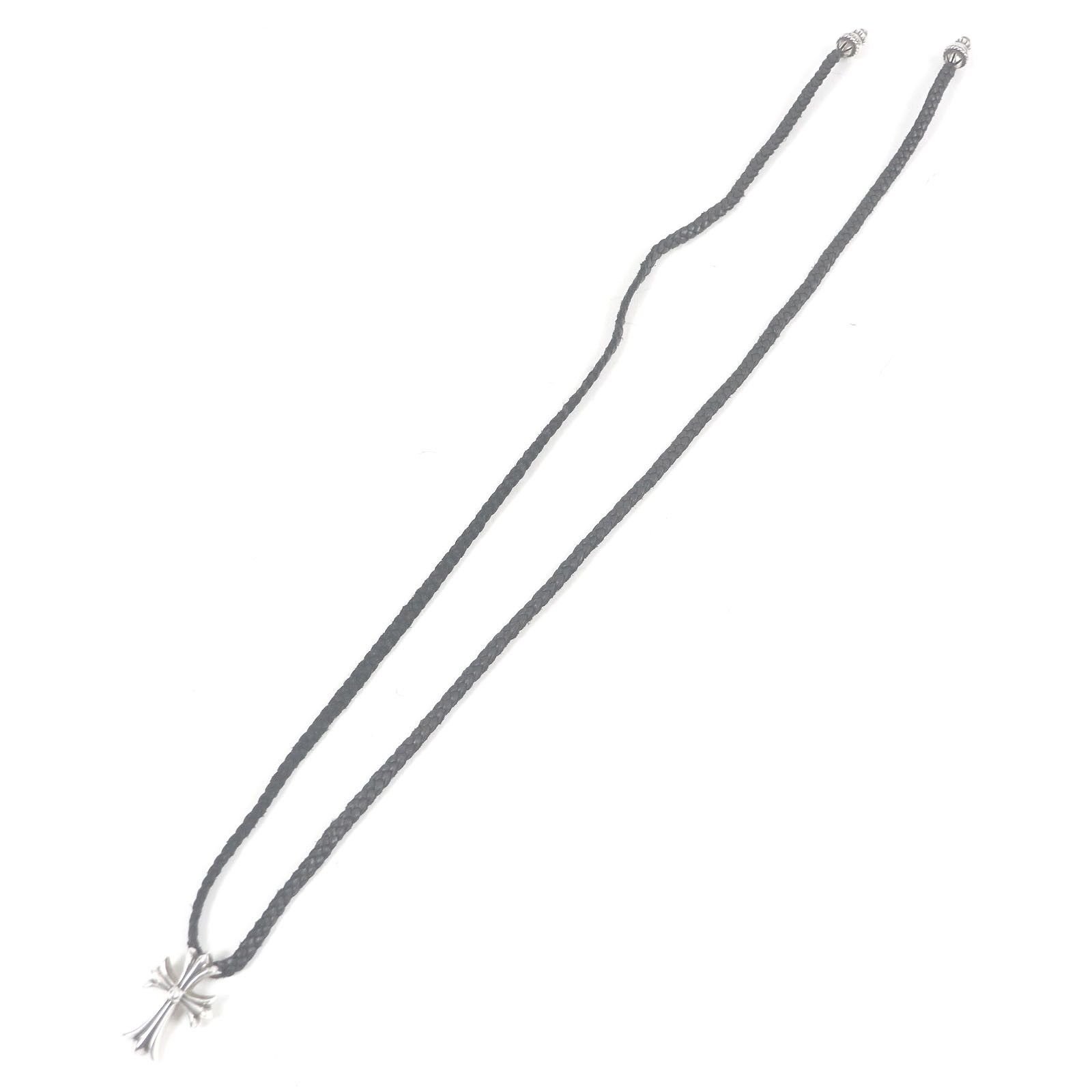 Chrome Hearts Other Chrome Hearts Borochip CH Cross Leather Braid Silver Necklace Metal Necklace Size ONE SIZE - 4 Thumbnail
