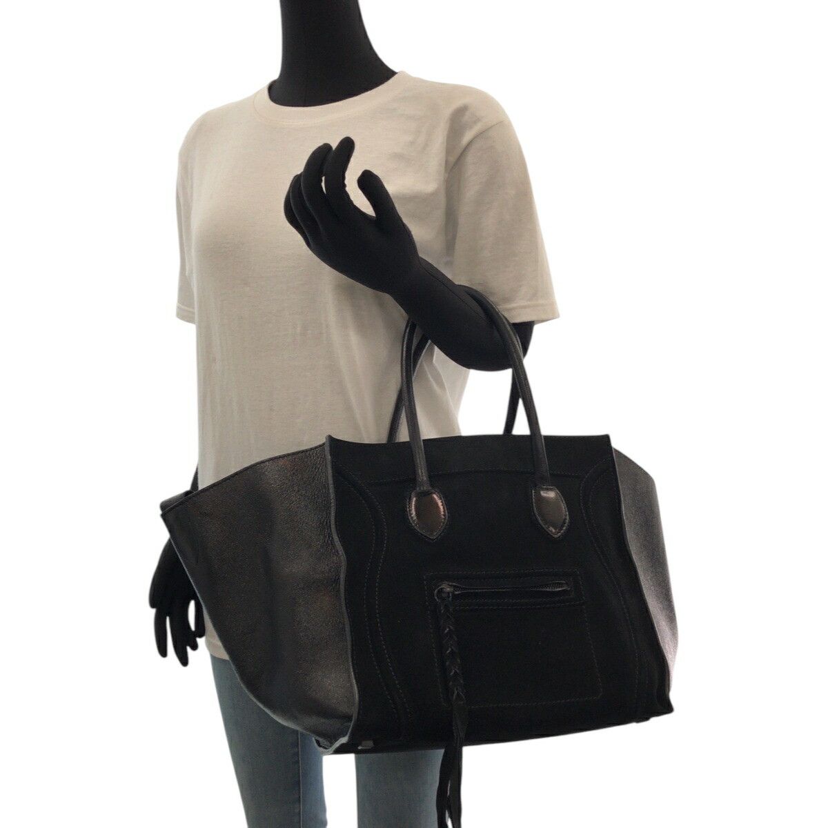 Celine Celine Celine Luggage Phantom Suede/Leather 2way bag Suede Tote Bag DUTY FREE for USA Size ONE SIZE - 7 Thumbnail