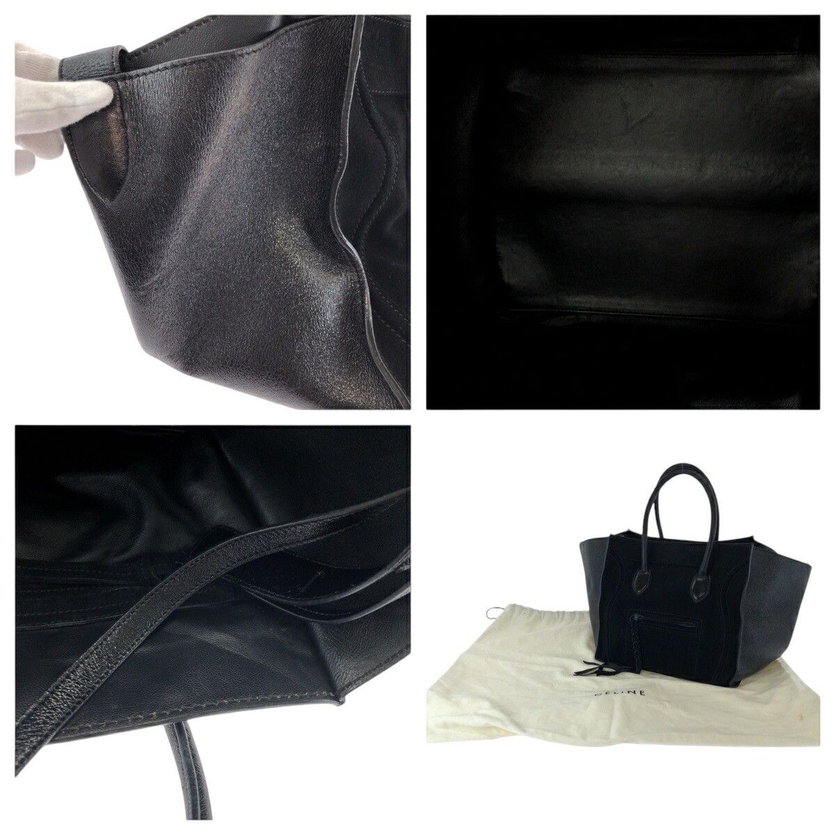 Celine Celine Celine Luggage Phantom Suede/Leather 2way bag Suede Tote Bag DUTY FREE for USA Size ONE SIZE - 6 Thumbnail