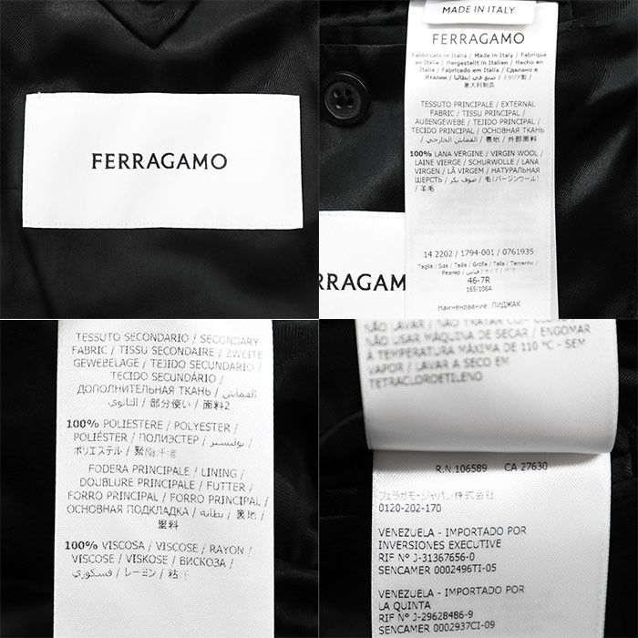 Salvatore Ferragamo Salvatore Ferragamo Salvatore Ferragamo 100% Virgin Wool Jacket Leather Suits Size ONE SIZE - 10 Thumbnail