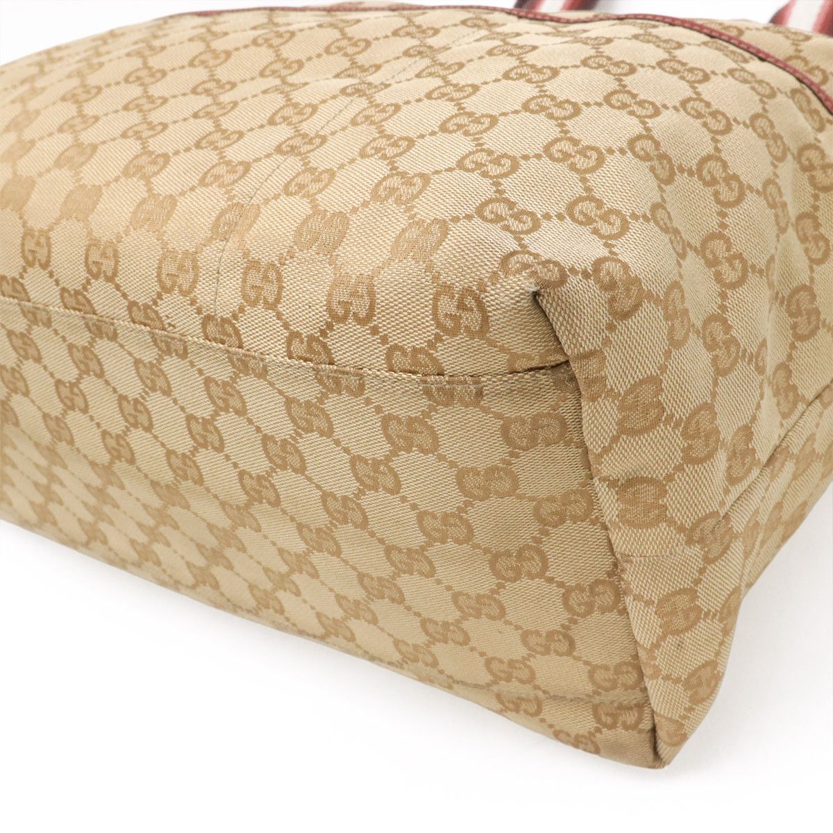 Gucci Gucci Gucci GG Canvas Leather Tote Bag Canvas Shoulder Bag 155524 Size ONE SIZE - 3 Thumbnail
