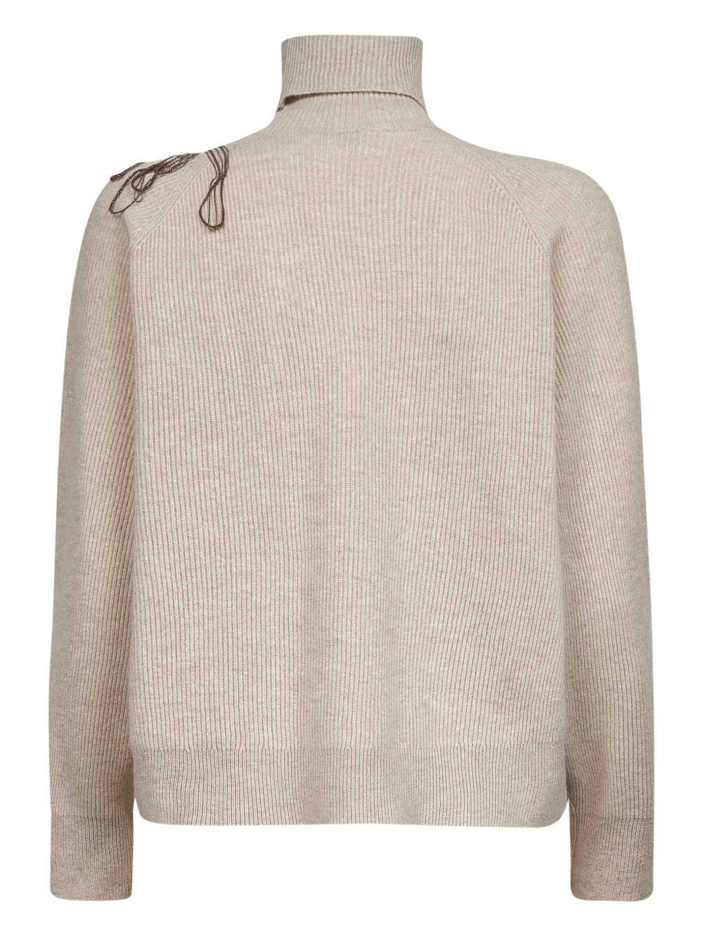 Brunello Cucinelli CASHMERE TURTLE-NECK JUMPER Size L / US 10 / IT 46 - 2 Thumbnail