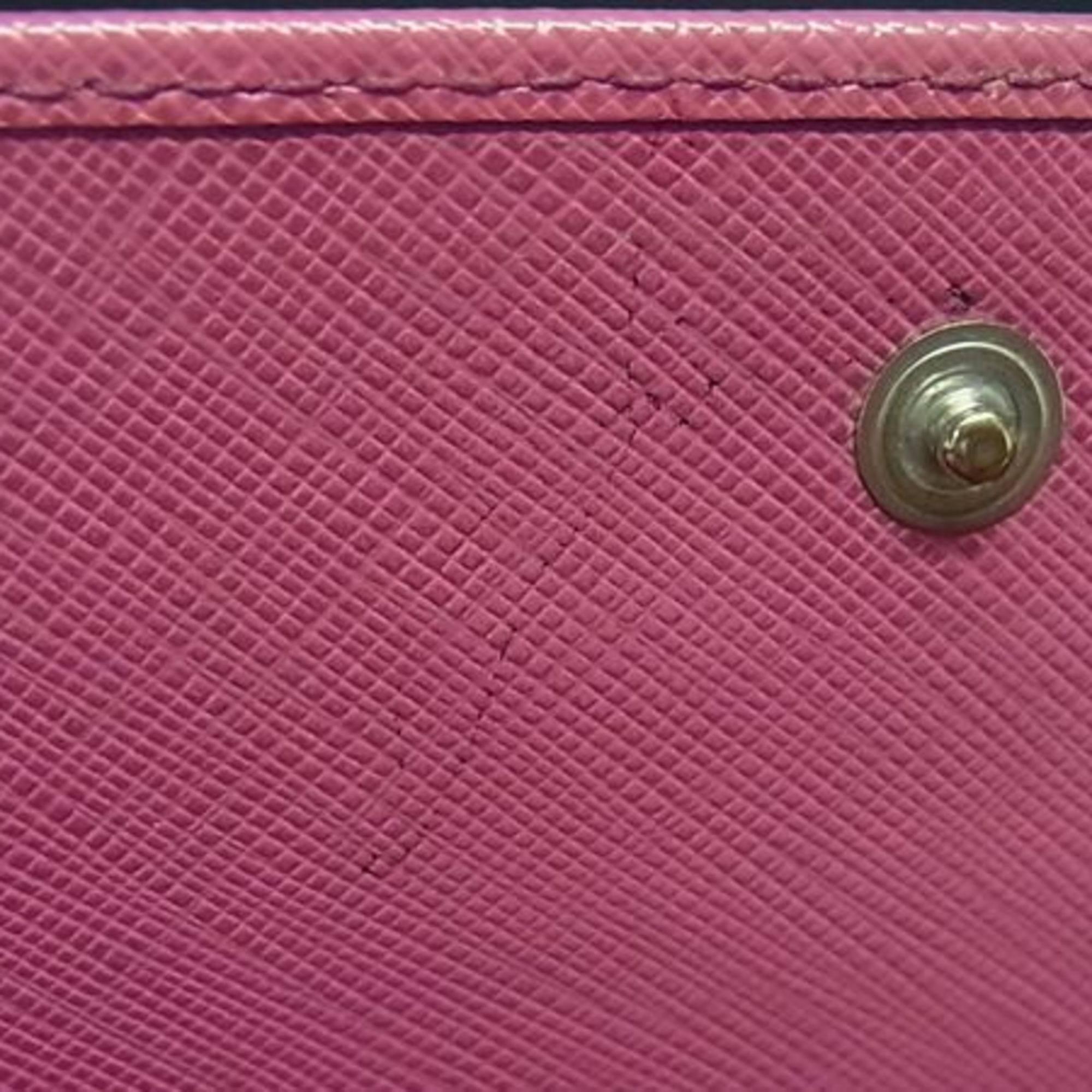 Salvatore Ferragamo Salvatore Ferragamo Double Gancini Wallet JP-22 7121 Pink Leather Women's Bifold Long Size ONE SIZE - 8 Thumbnail