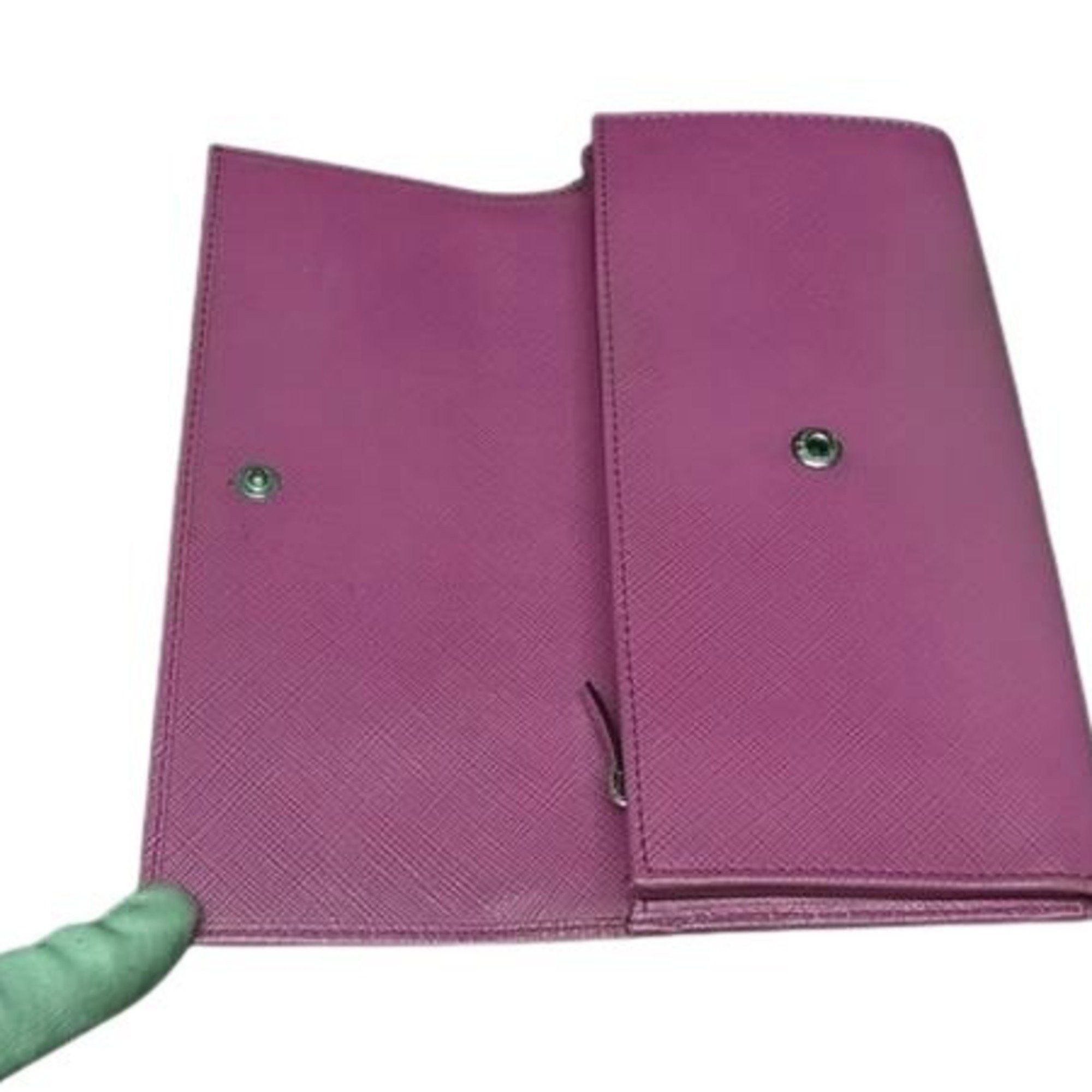 Salvatore Ferragamo Salvatore Ferragamo Double Gancini Wallet JP-22 7121 Pink Leather Women's Bifold Long Size ONE SIZE - 3 Thumbnail