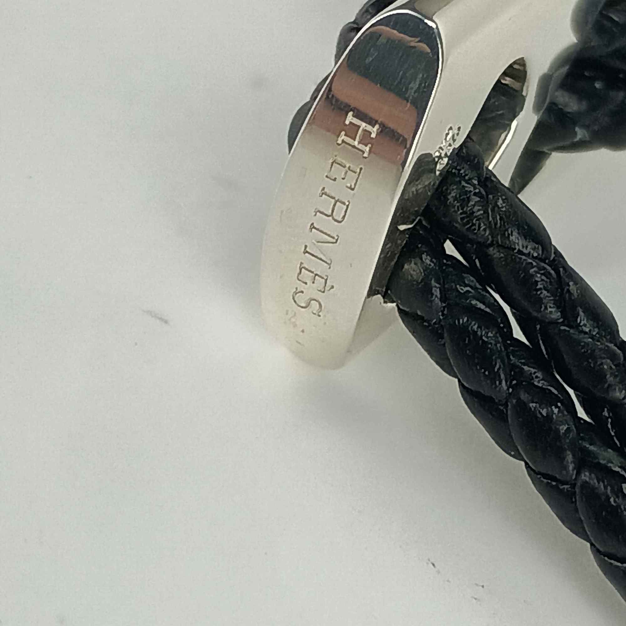 Hermes HERMES Keychain Charm - Black Silver Leather Ag925 for Men and Women Size ONE SIZE - 6 Thumbnail